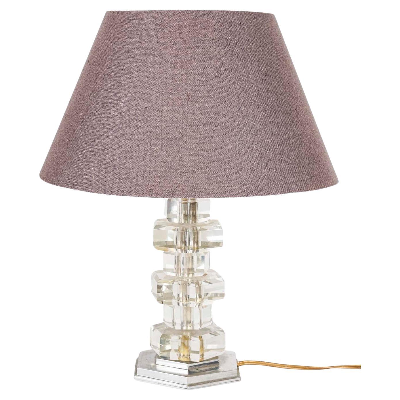Table Lamp by the Artist Henri Morand, 1940, Modernist Style. For Sale