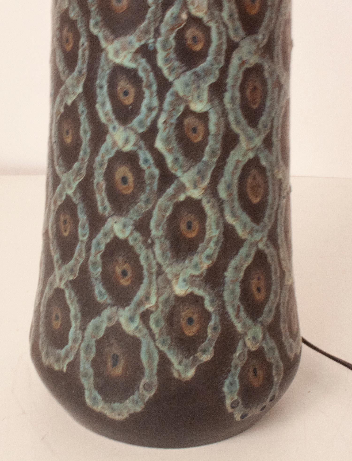 Table Lamp by the Ceramist Serra, Spain, 1960s In Excellent Condition In Barcelona, Cataluna
