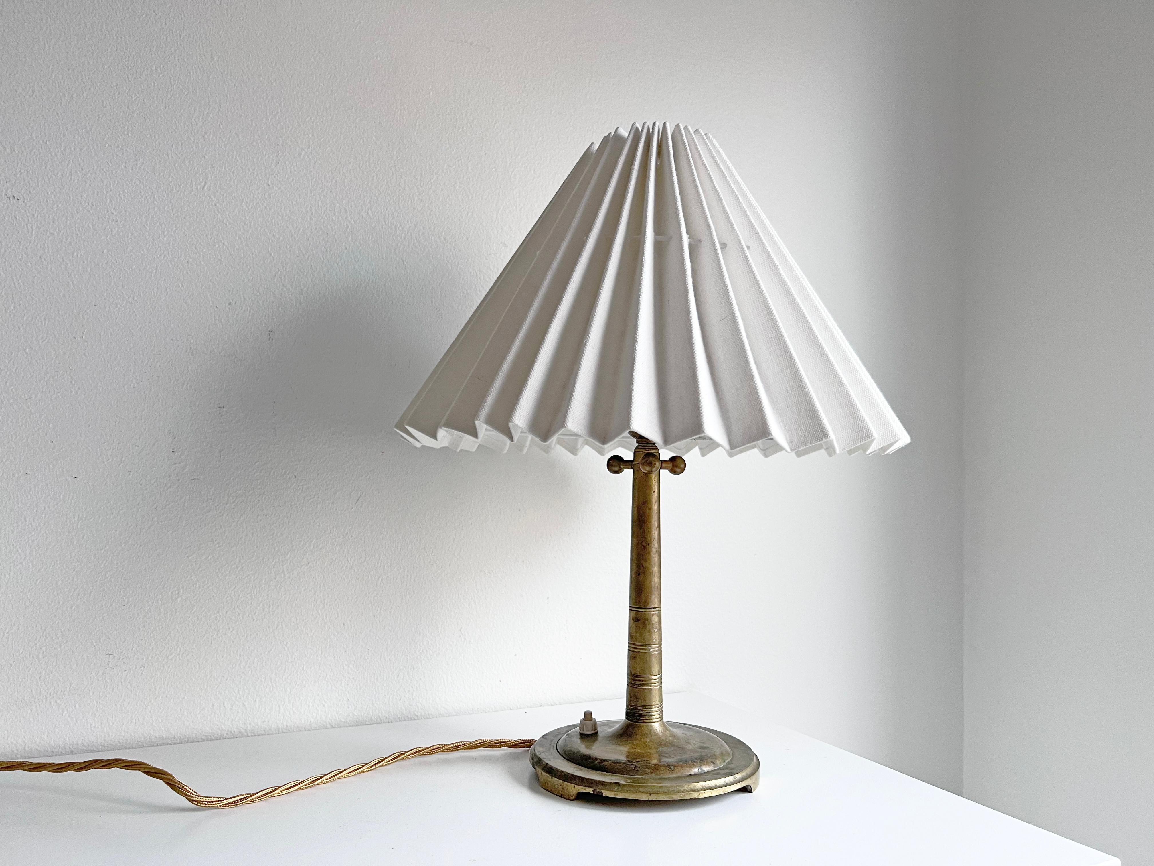 Brass Table Lamp by Unknown Designer, Most Likely Produced in Sweden For Sale