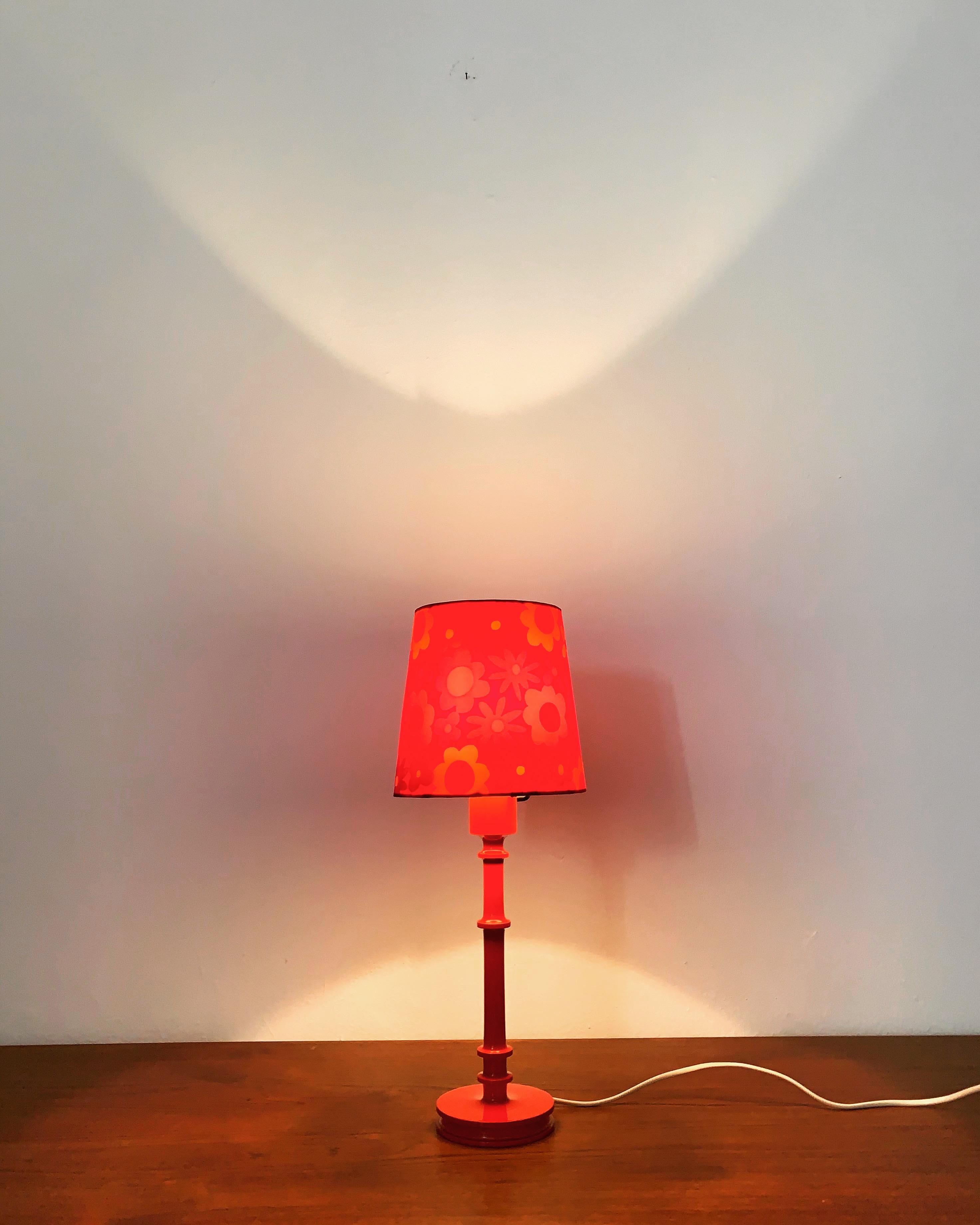 Fabric Table Lamp by Uno and Östen Kristiansson for Luxus For Sale