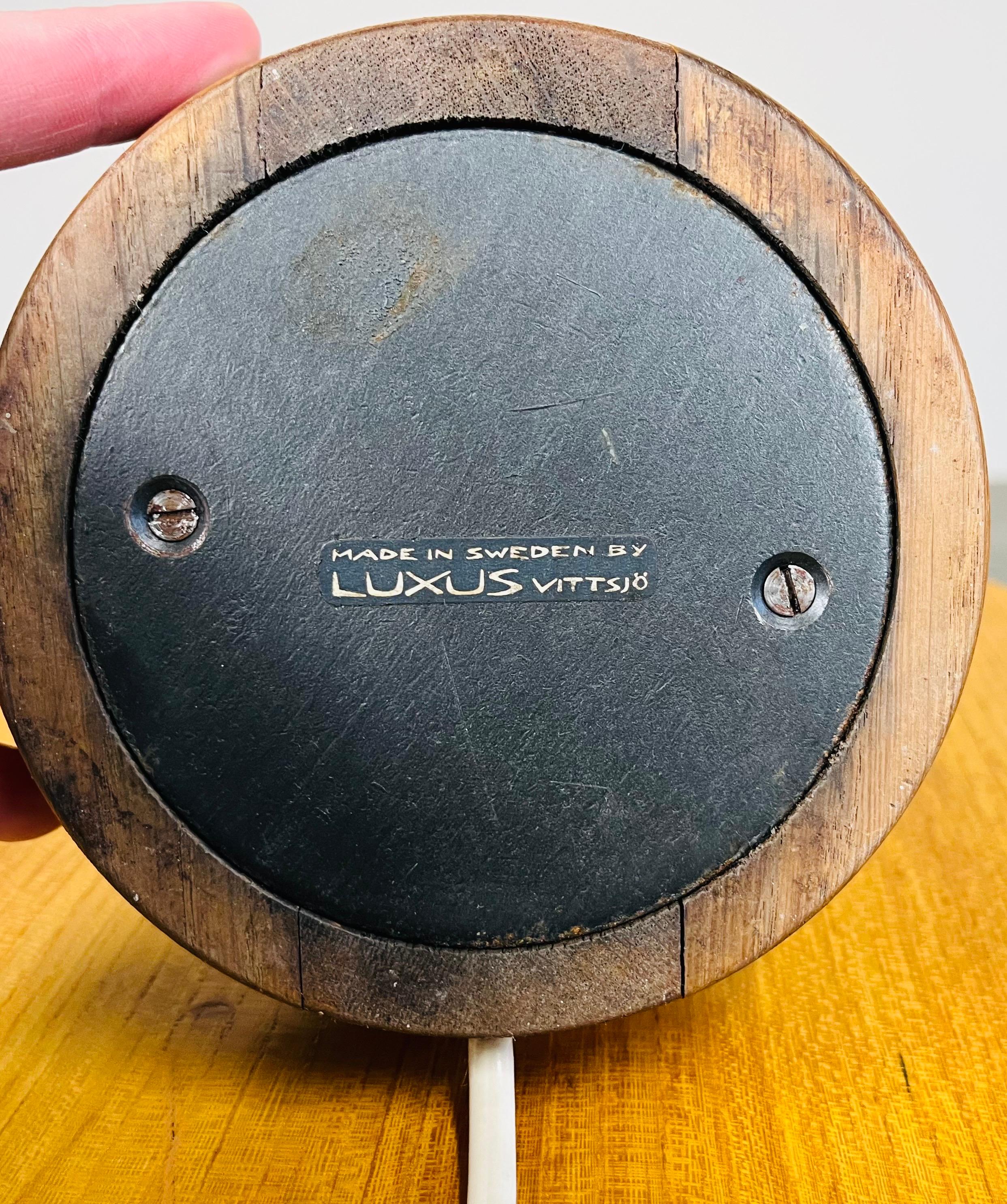 Acier Lampe de table par Uno & Östen Kristiansson pour Luxus Vittsjö -Suède 1960s en vente