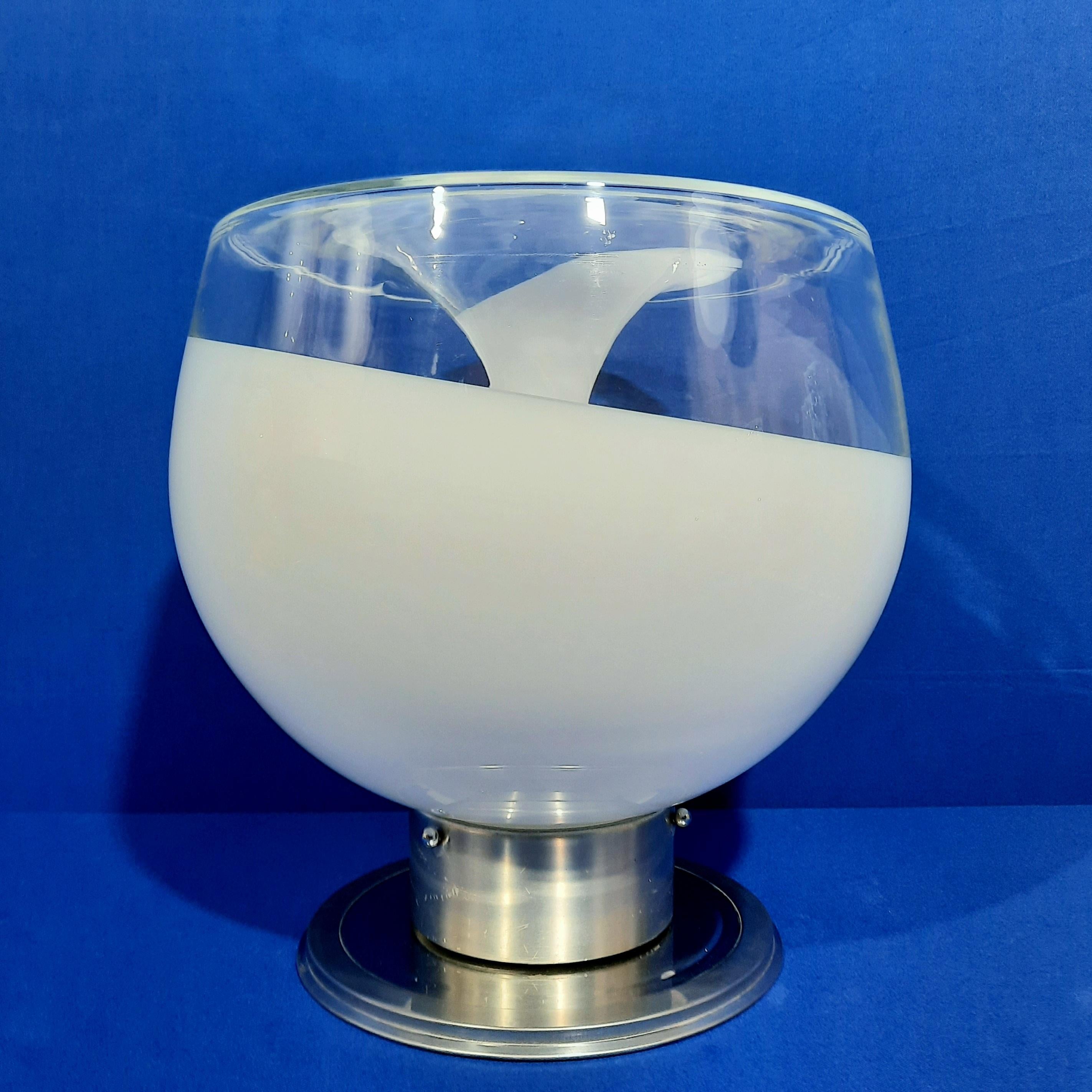 Tischlampe von Valenti Luce, Murano Glas, um 1970 (Geblasenes Glas) im Angebot