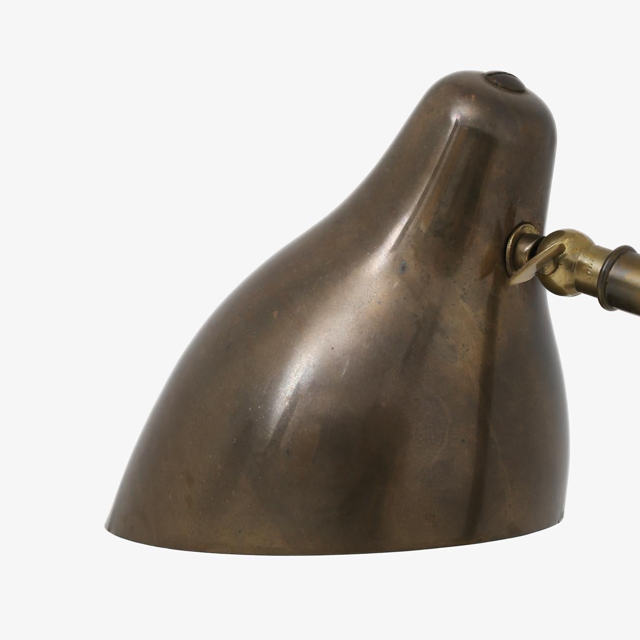 Patinated Table Lamp by Vilhelm Lauritzen For Sale