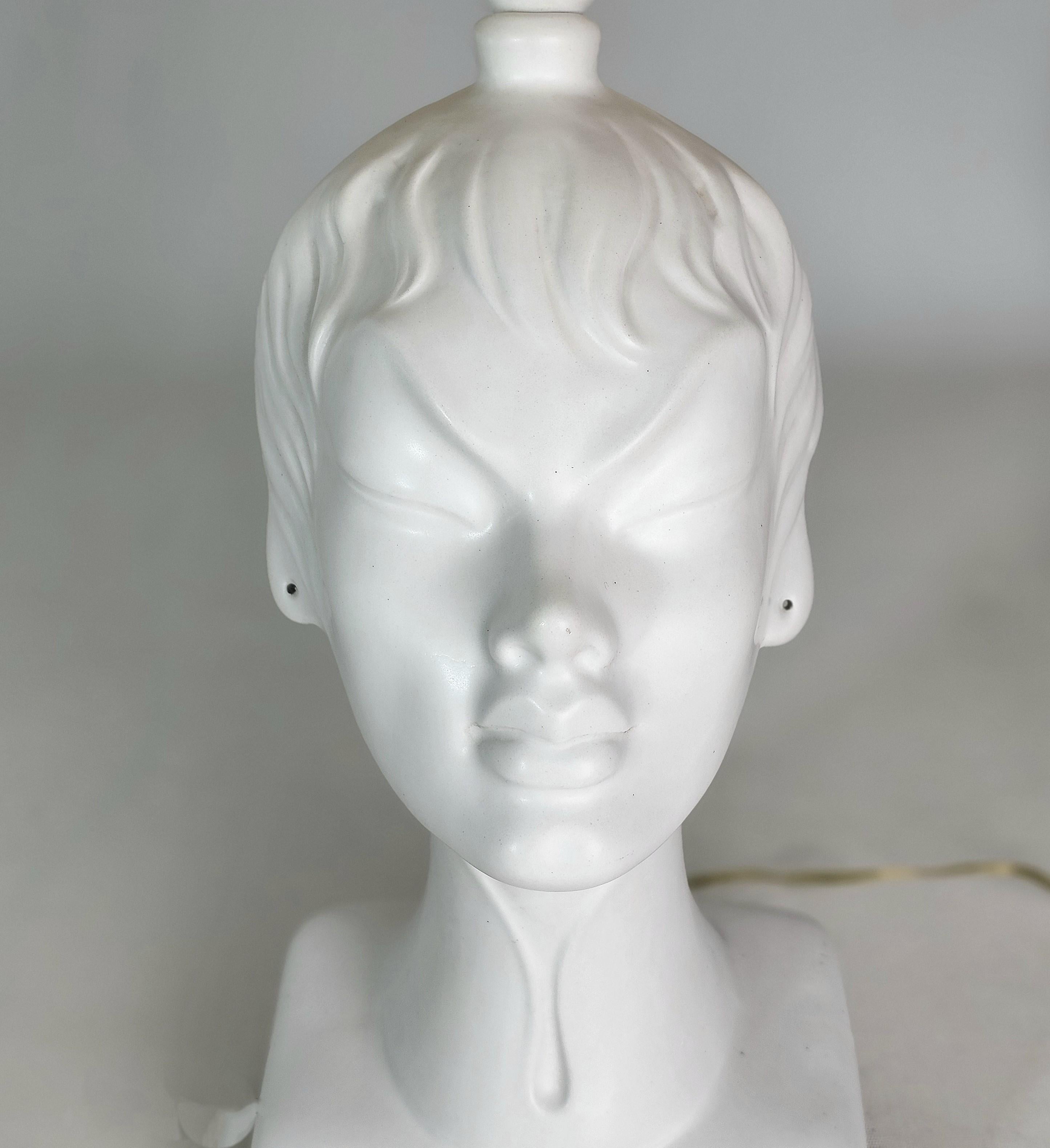 Tischlampe Keramik Kunststoff Material Sicas Midcentury Modern Italienisches Design 1960er Jahre im Angebot 2