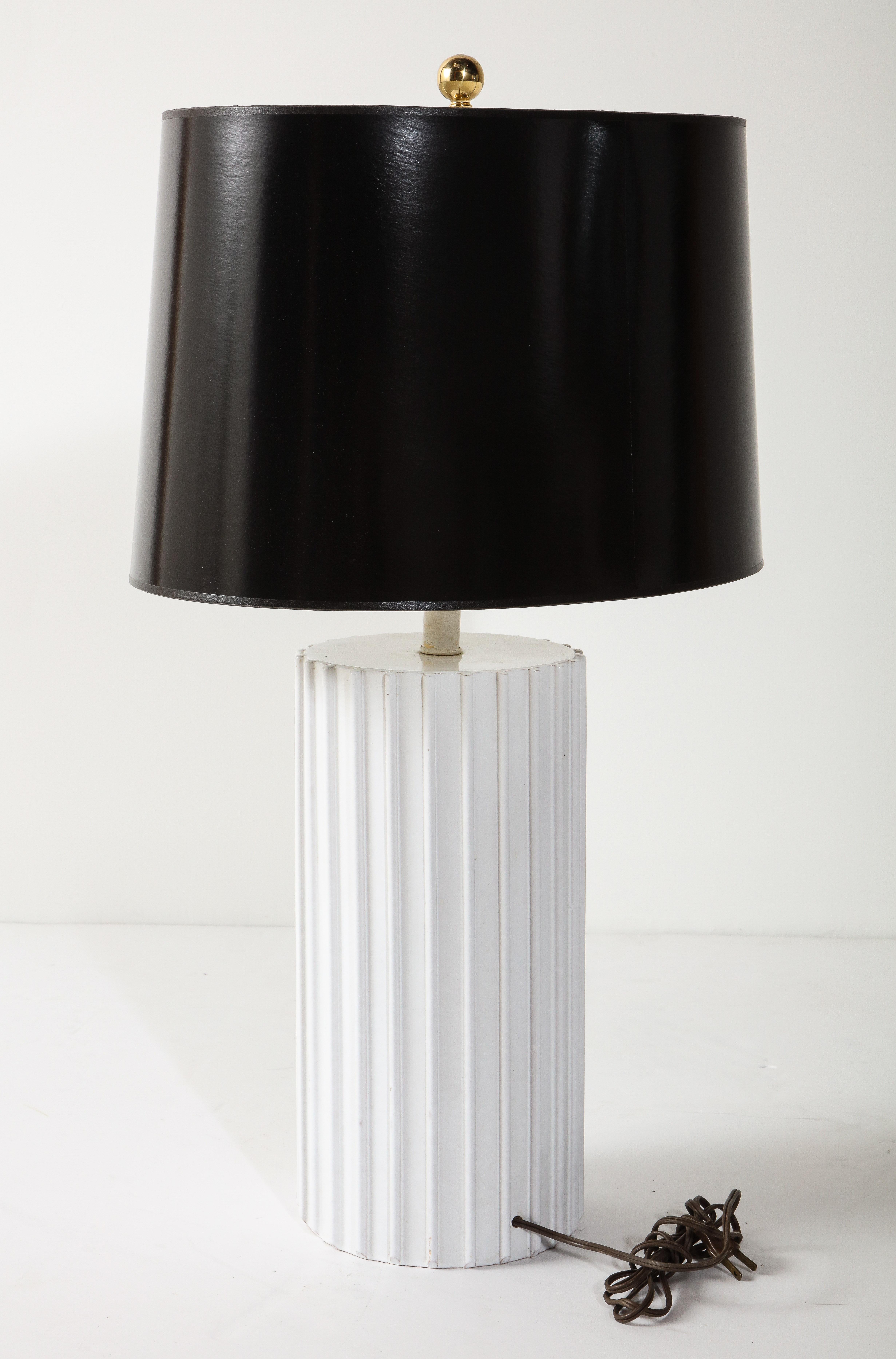 Tischlampe, Keramik, Weiß, Mitte des Jahrhunderts, hohe weiße Keramiklampe, C 1960, Lampe im Angebot 1