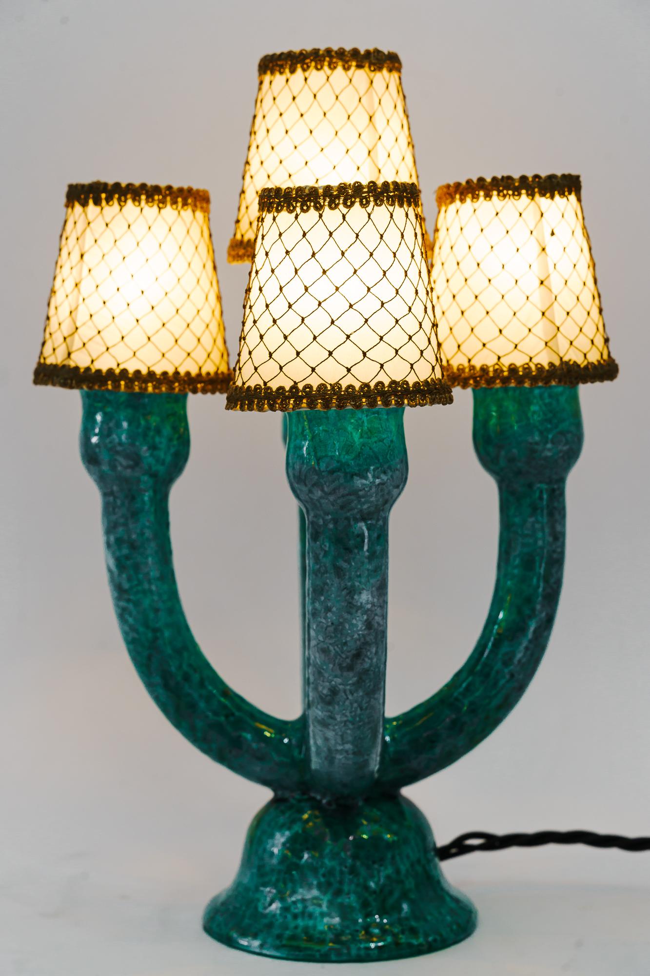 Mid-Century Modern Table Lamp Cermaic Vienna, circa1950s For Sale