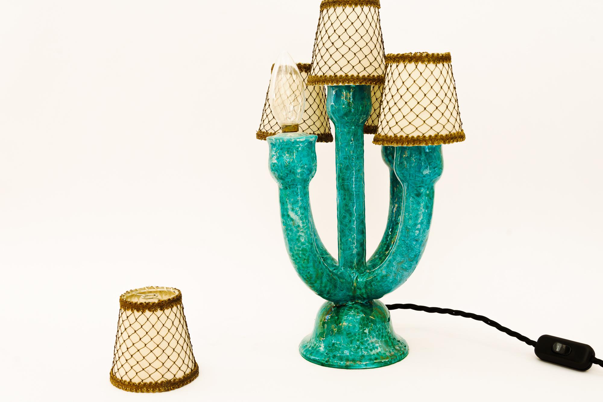 Mid-20th Century Table Lamp Cermaic Vienna, circa1950s For Sale