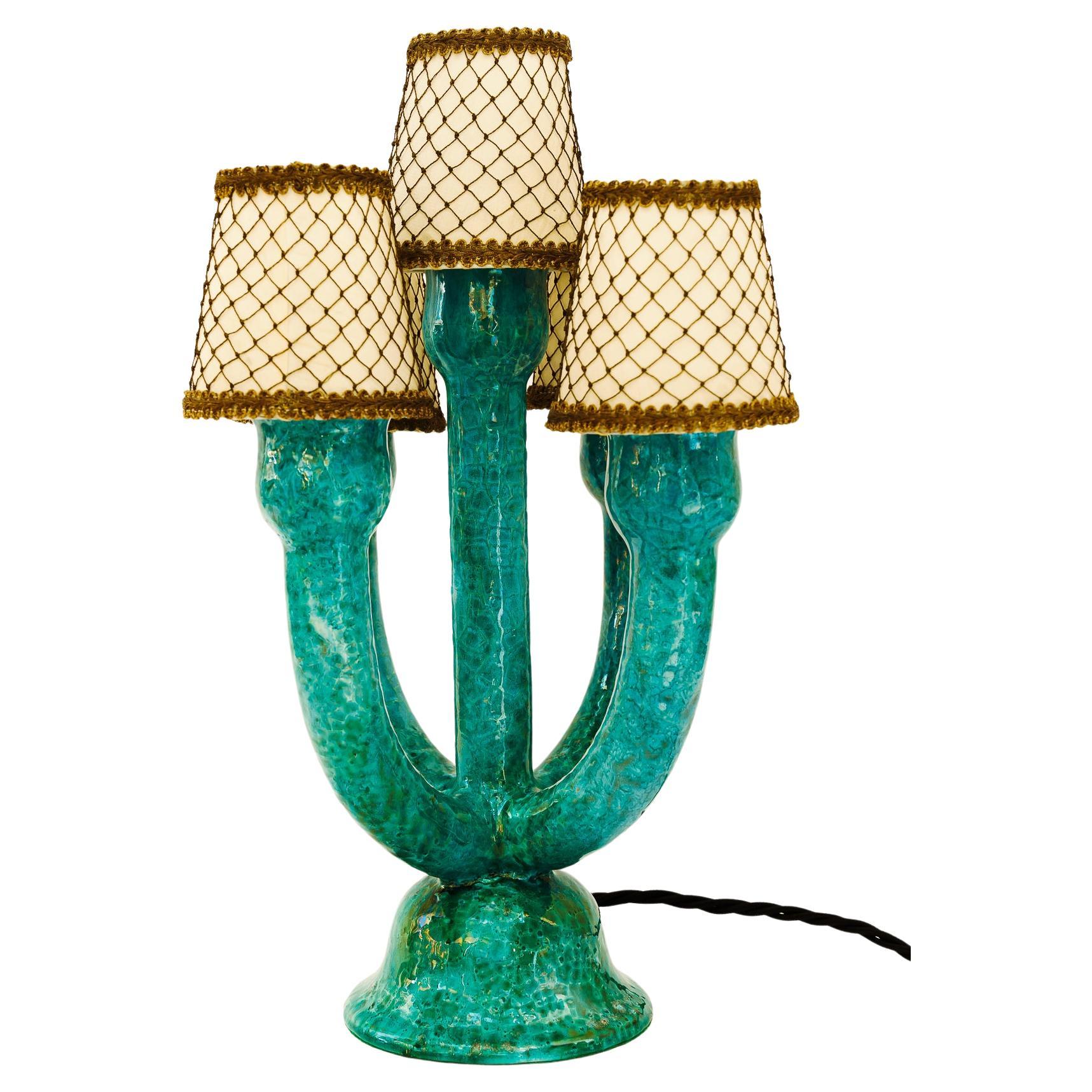 Table Lamp Cermaic Vienna, circa1950s For Sale