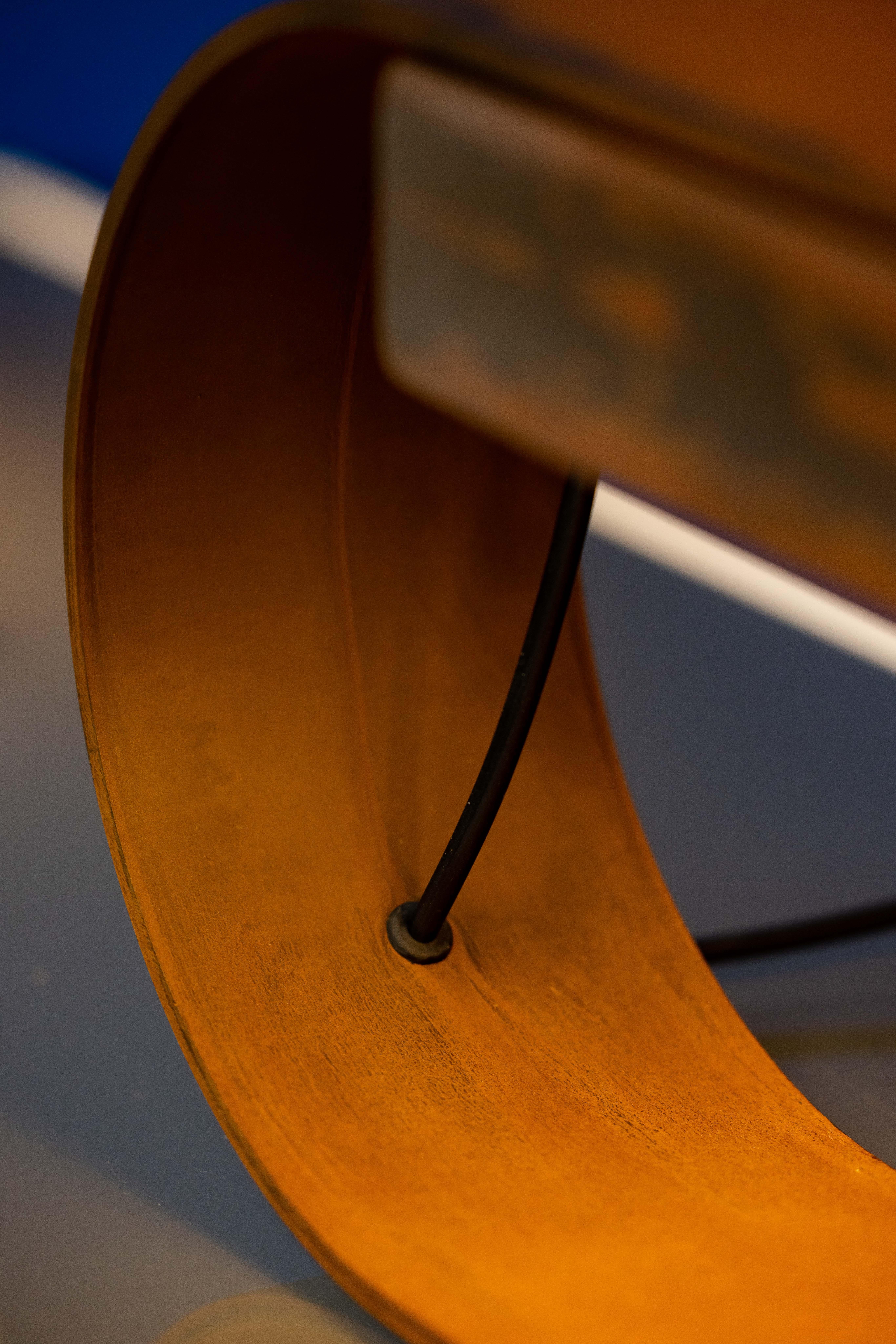 Belgian Table lamp CG01  lim edit by Caroline Notté Corten designed in 1968 For Sale