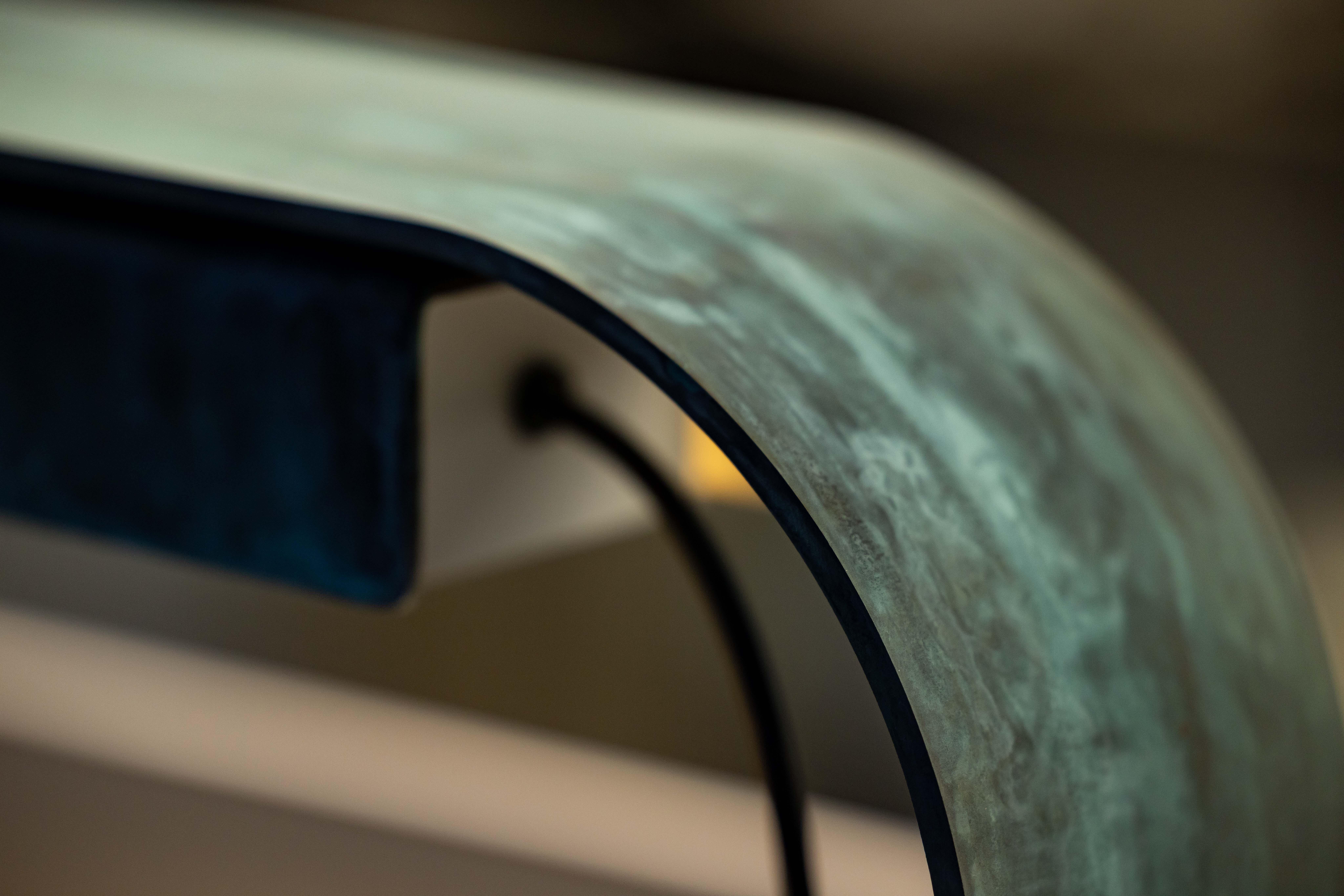 Belgian Table lamp CG01 Ltd CN Oxidised Copper designed in 1968 For Sale