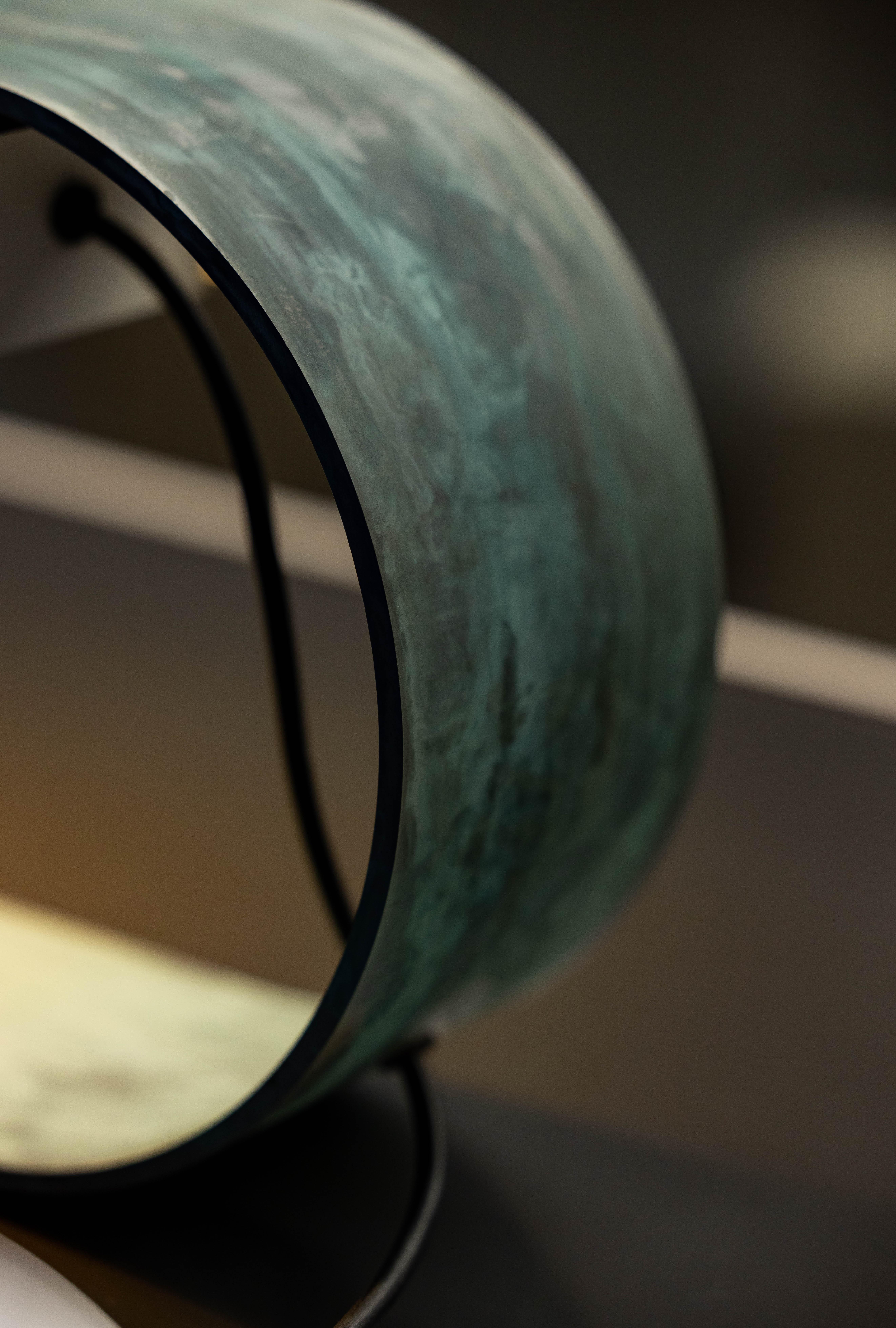 Painted Table lamp CG01 Ltd CN Oxidised Copper designed in 1968 For Sale