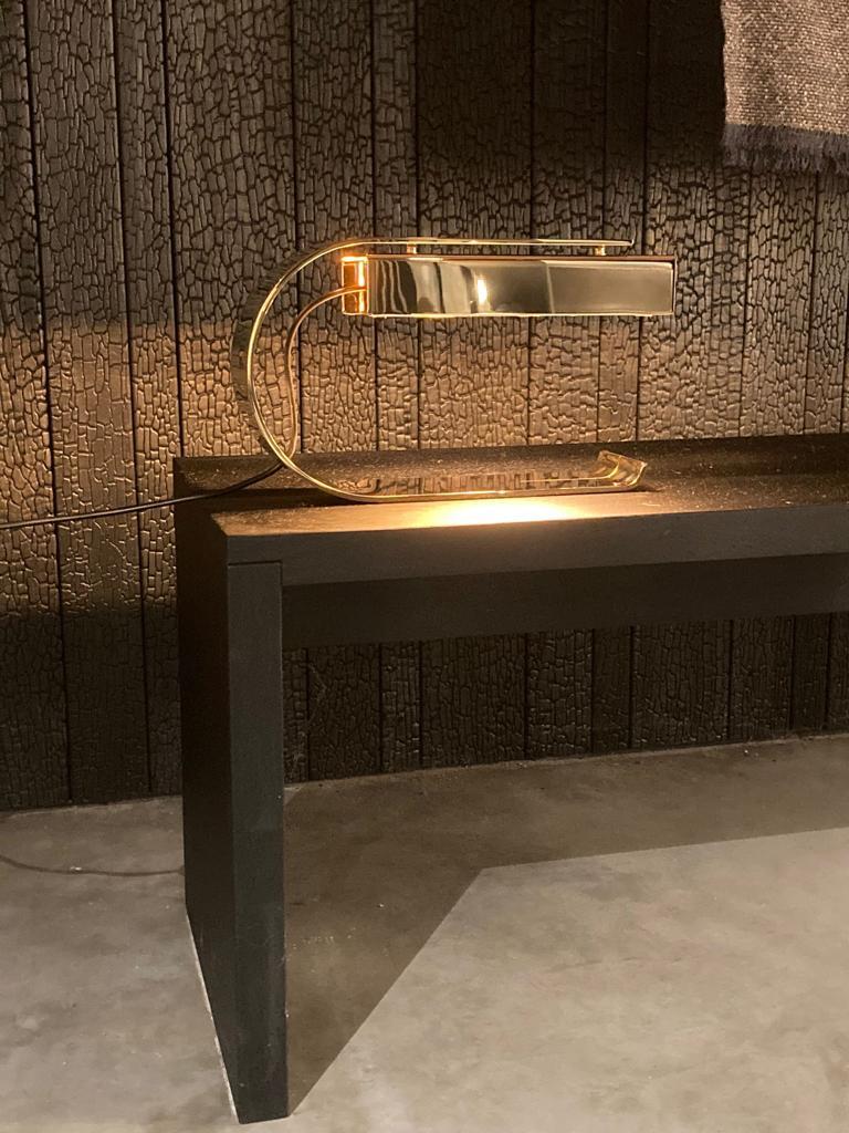 Metal Table lamp CG01 Ltd Gold Shiny 24K designed in 1968 For Sale