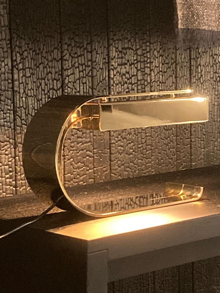 Table lamp CG01 Ltd Gold Shiny 24K designed in 1968 For Sale 1