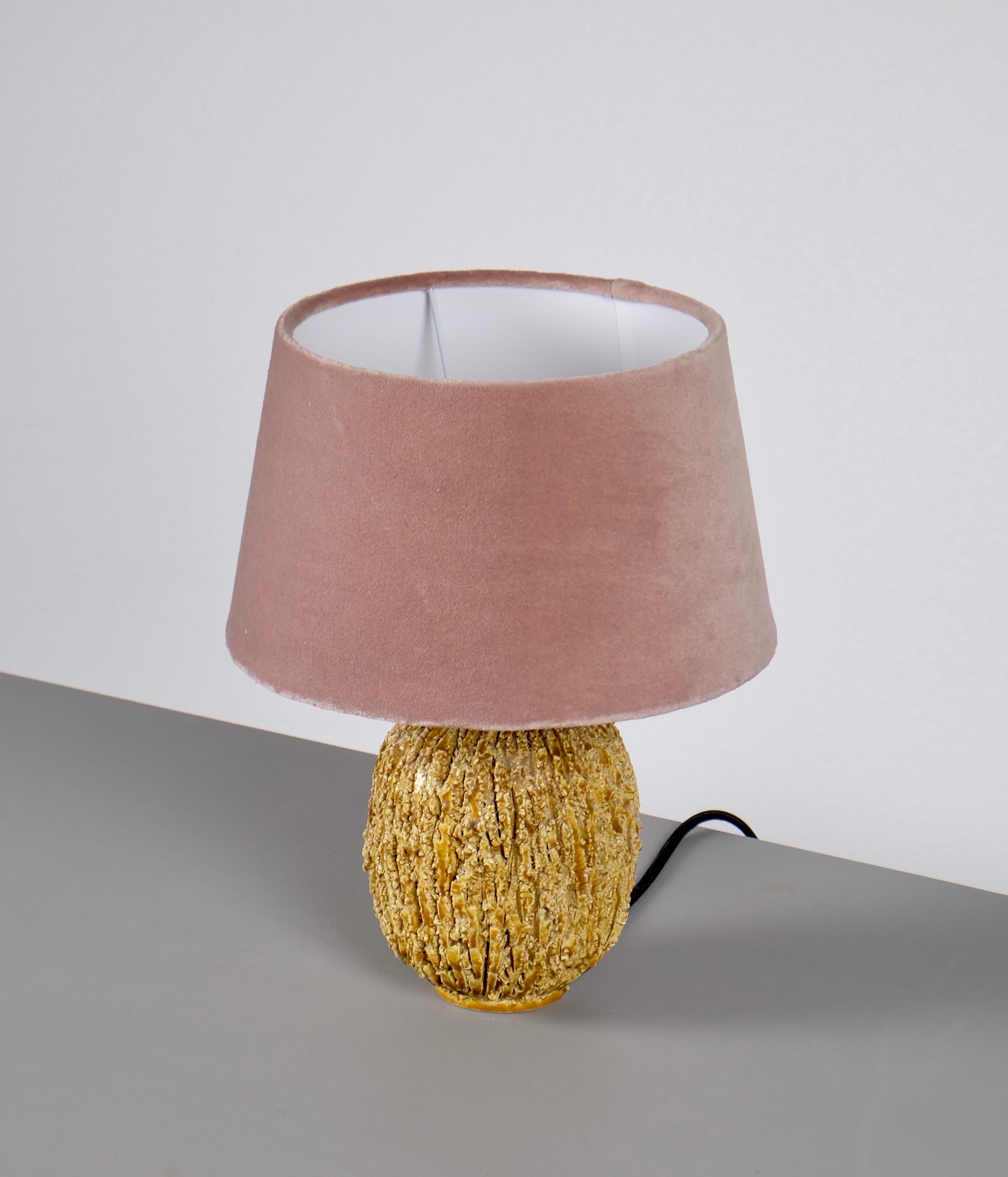 Argile Lampe de bureau « Chamotte » de Gunnar Nylund, Suède, années 1950 en vente