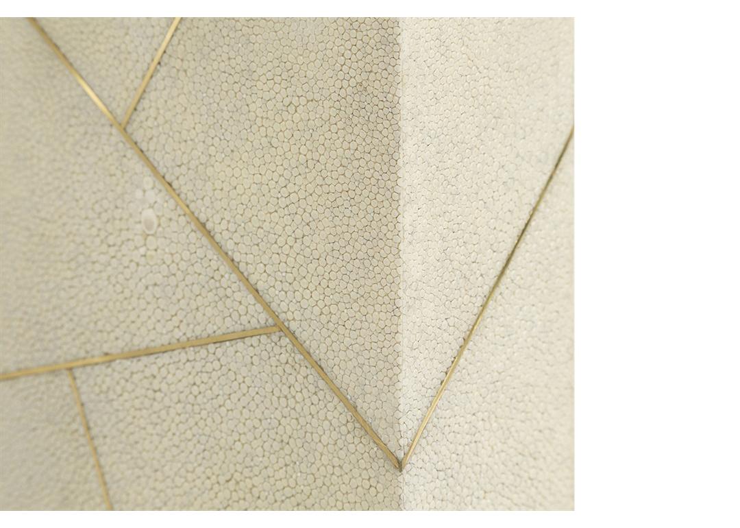 Table Lamp CONSTELLATION in Shagreen and Brass by Ginger Brown In New Condition In Bourguebus, FR