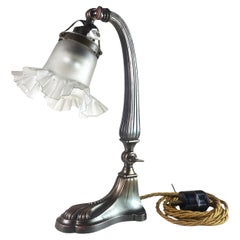 Table lamp, copper patina, 1900ca