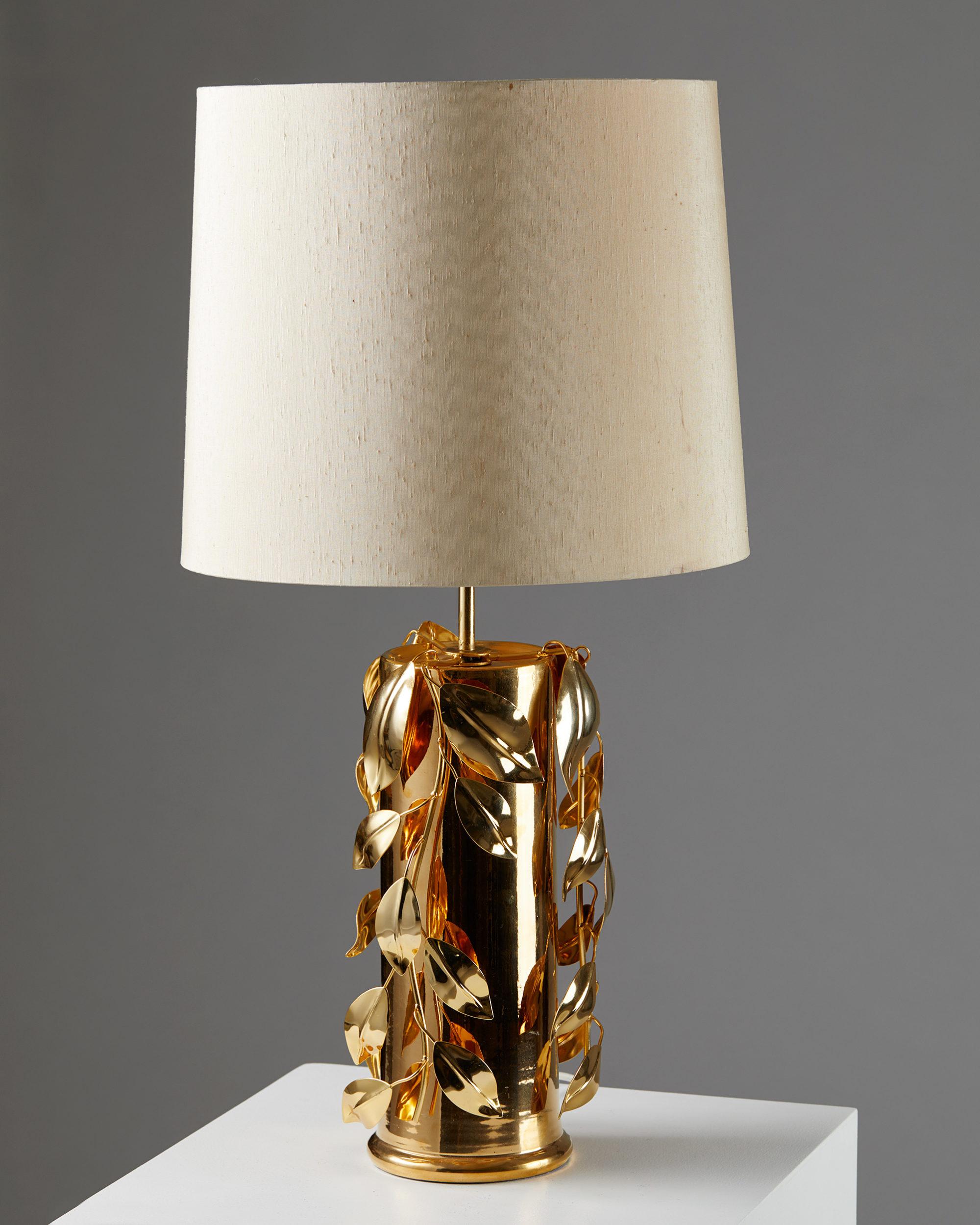 Scandinavian Modern Table Lamp Designed by Bertil Brisborg for Nordsika Kompaniet, Stockholm, 1960s For Sale
