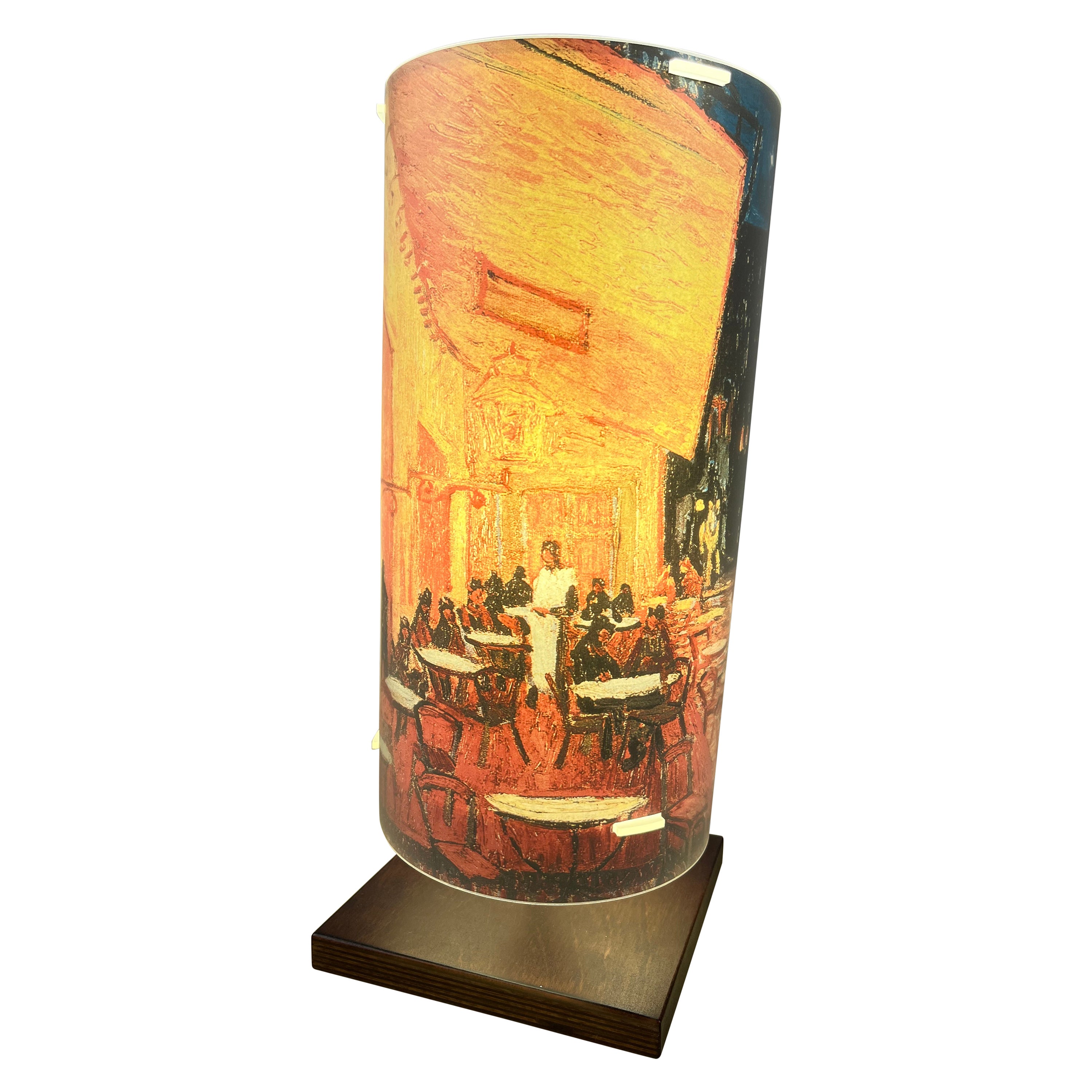 Lámpara de sobremesa, difusor acabado en Polilux decorado, Italia, años 90 en venta