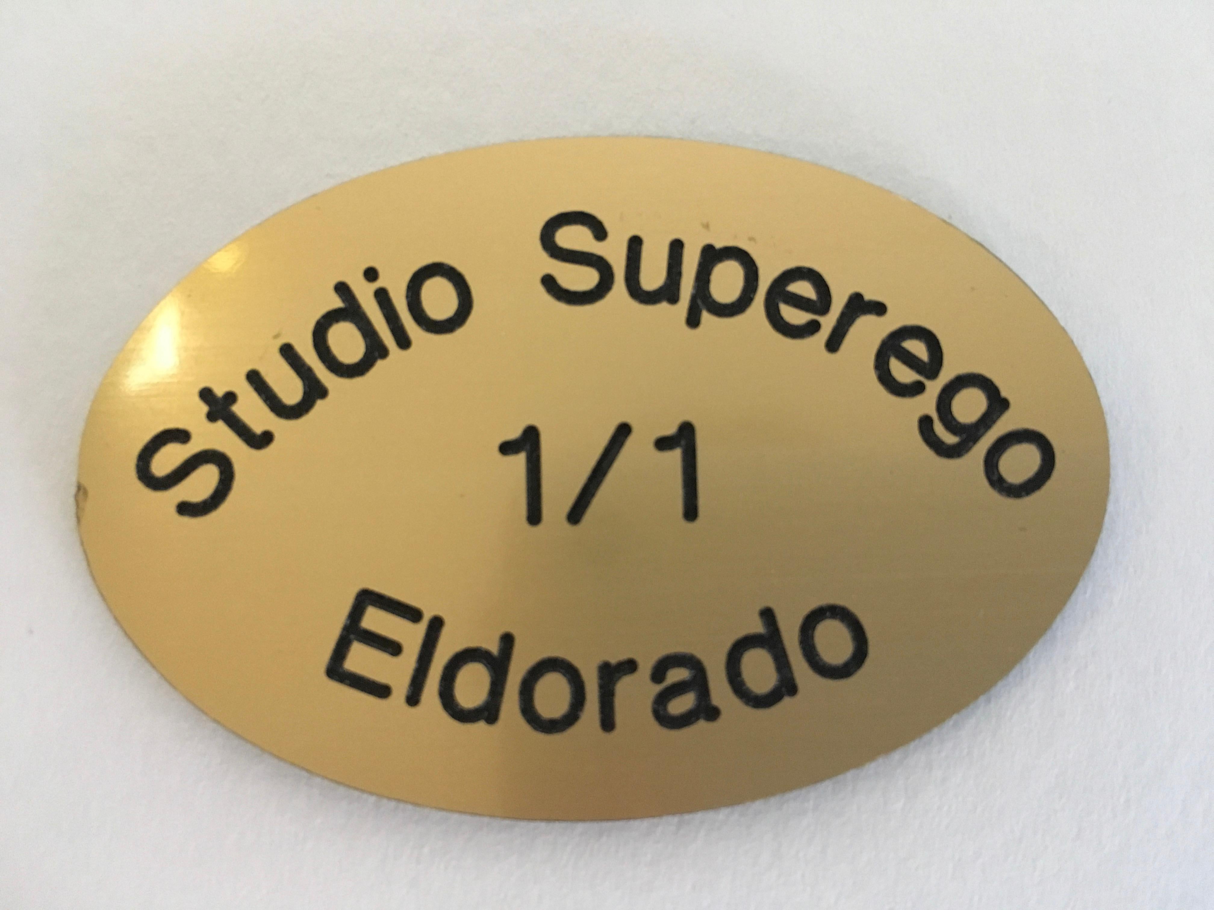 Laiton Lampe de bureau Eldorado modèle par Studio Superego, Italie en vente