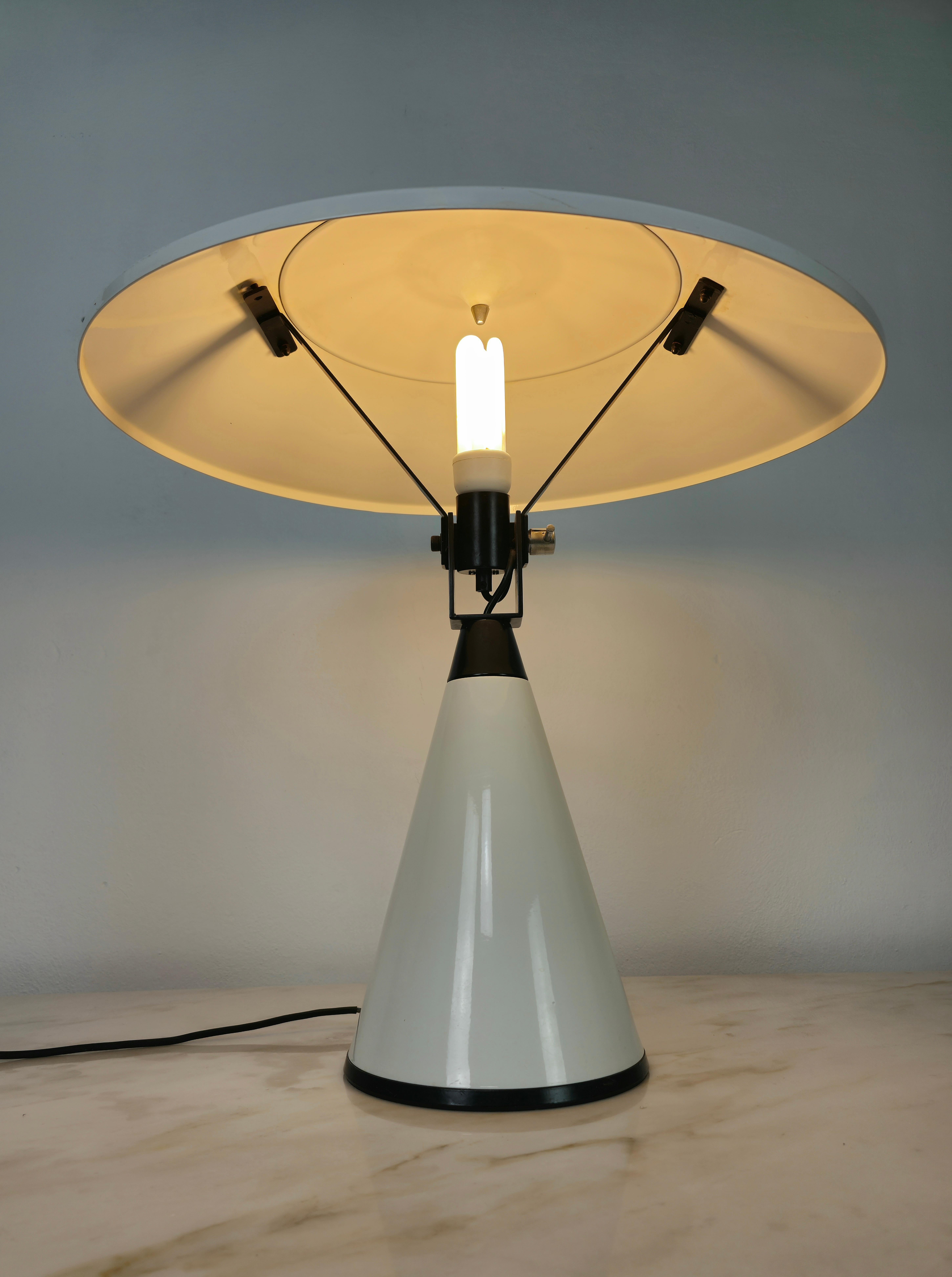 Table Lamp Elio Martinelli Radar Aluminum Metal Midcentury Italian Design 1970s 1