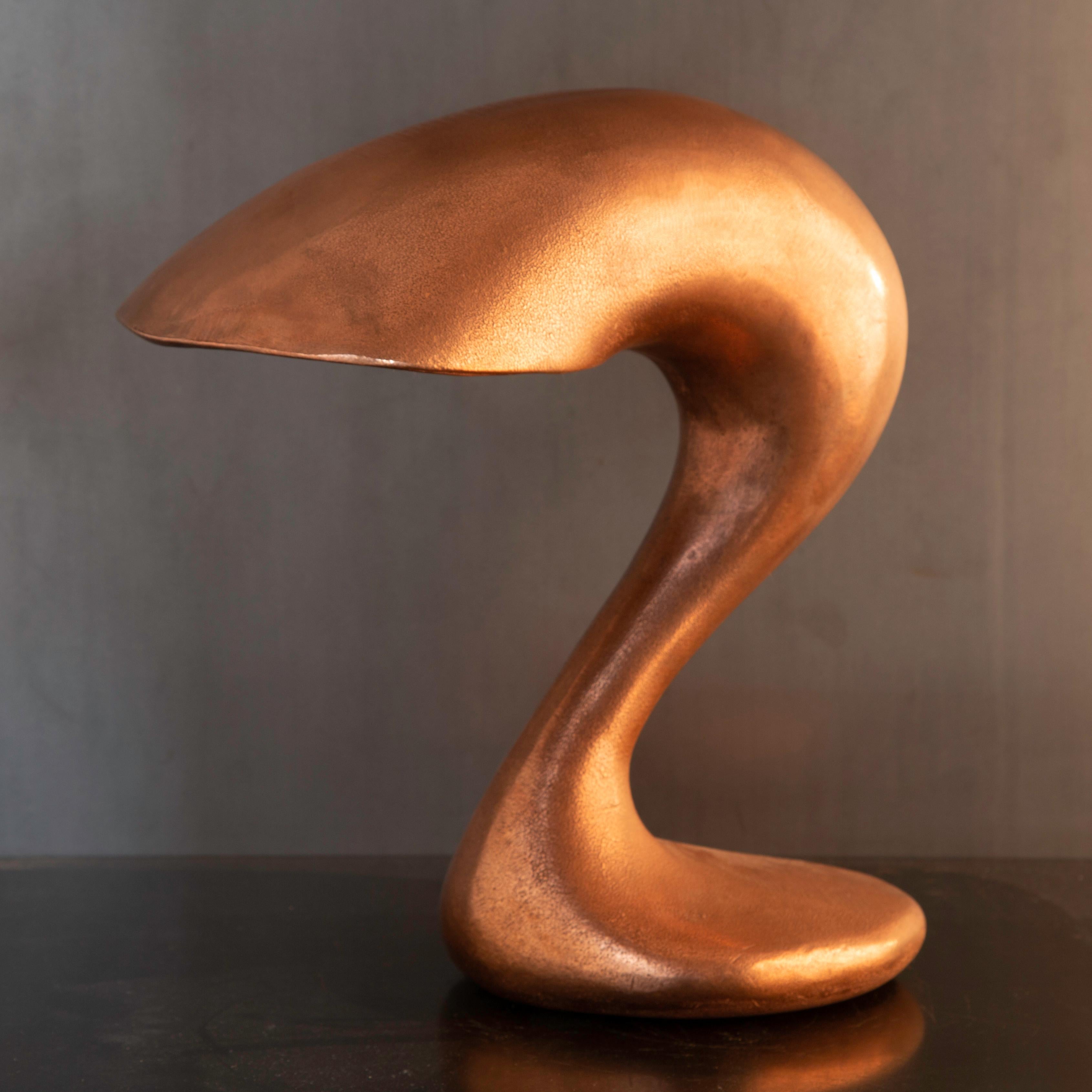 Modern Table Lamp, Eliza's Big Question, Burnished Copper, Jordan Mozer USA, 2002 For Sale