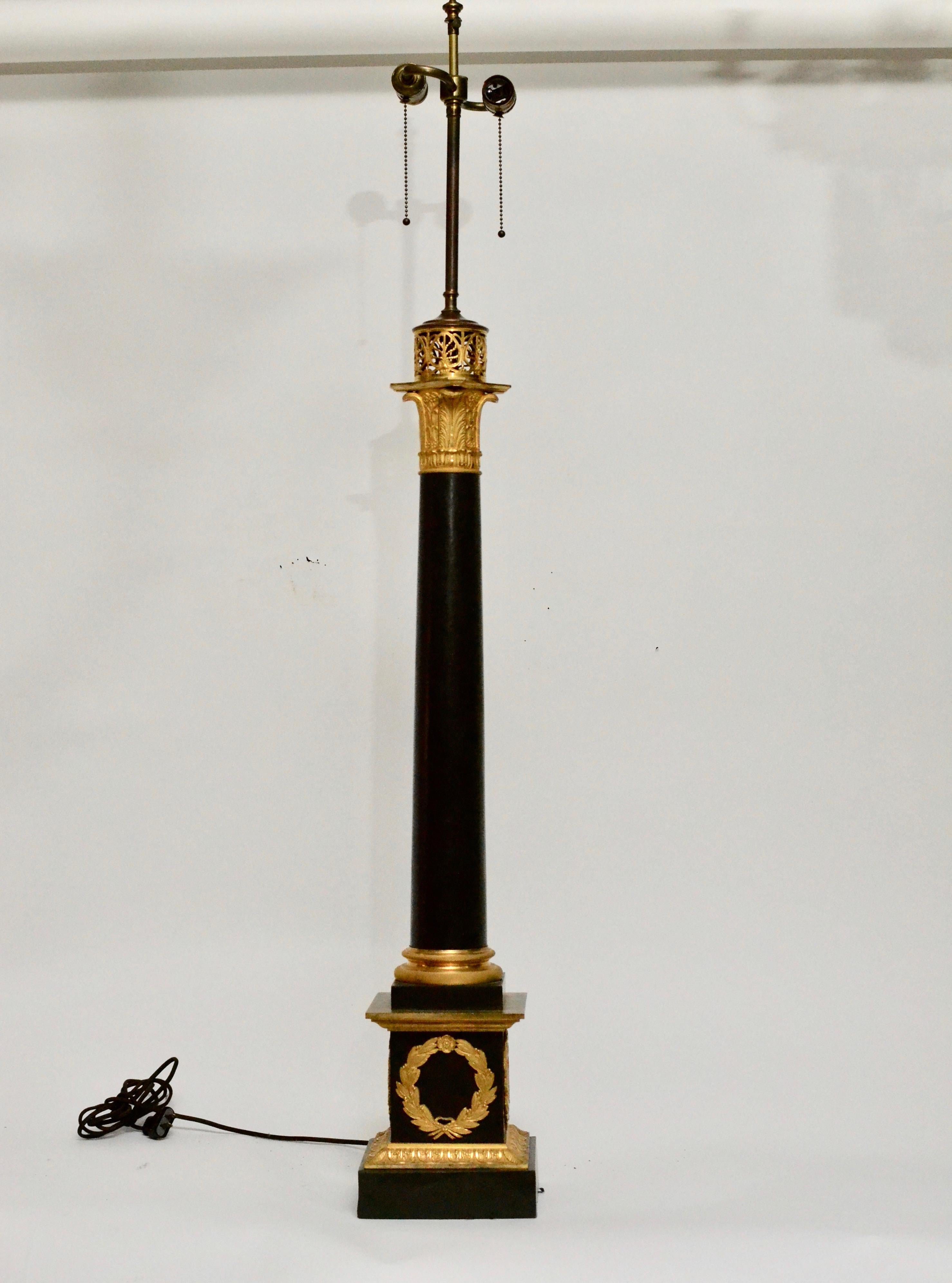 Table Lamp, Empire Period, Bronze, 19th Century In Good Condition In Stockholm, SE