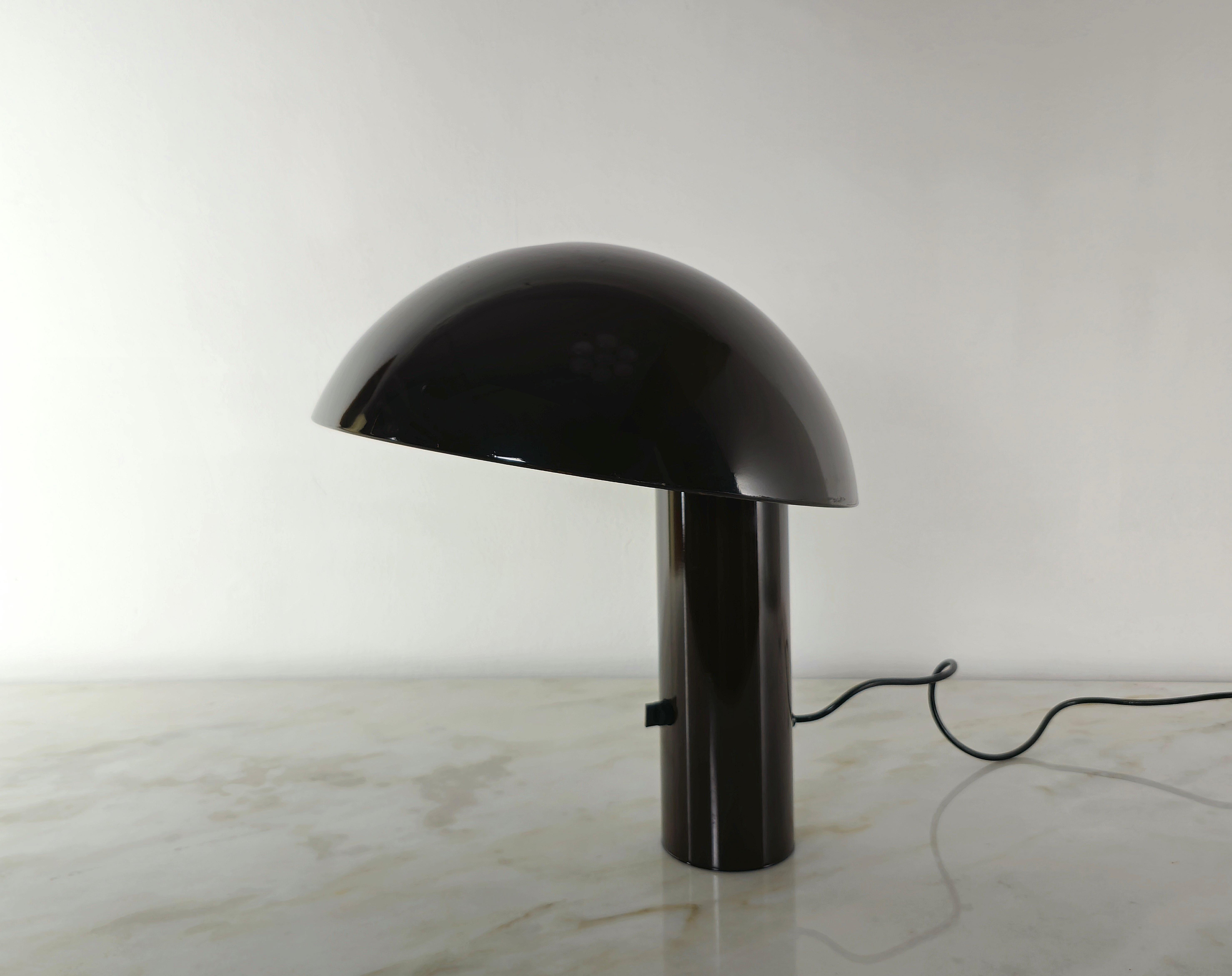 20th Century Table Lamp Enamelled Steel Franco Mirenzi for Valenti Luce Midcentury Italy 1970 For Sale