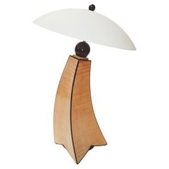 Table lamp fiddle back maple jazz inspired design in stock