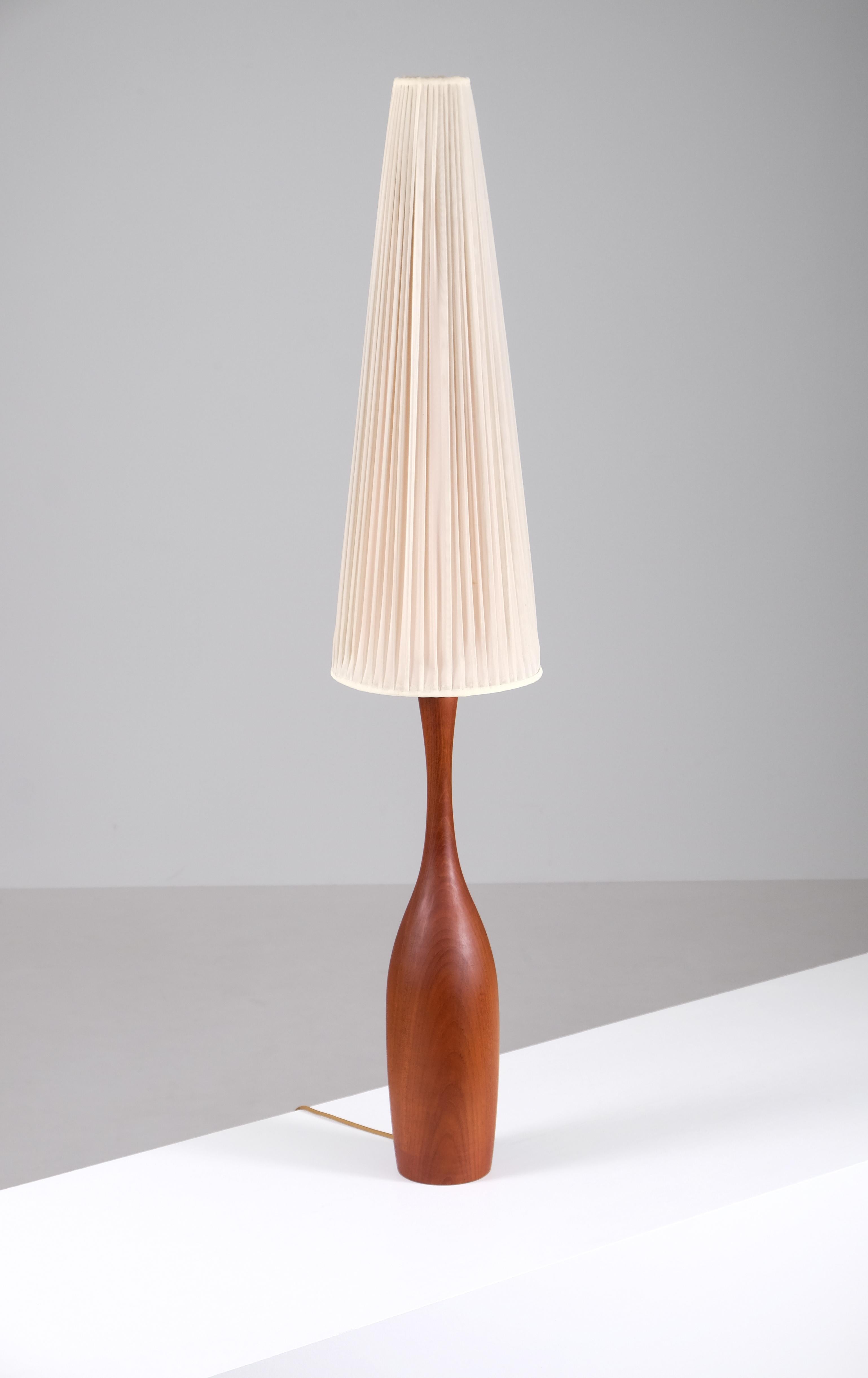Wood Table Lamp / Floor Lamp, Denmark, 1960s For Sale