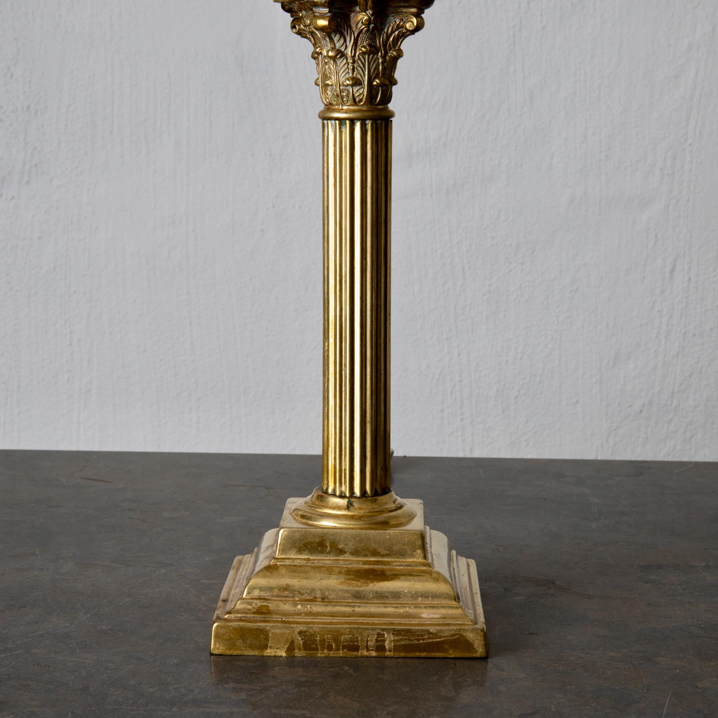 Empire Table Lamp French Brass, 19th Century, France
