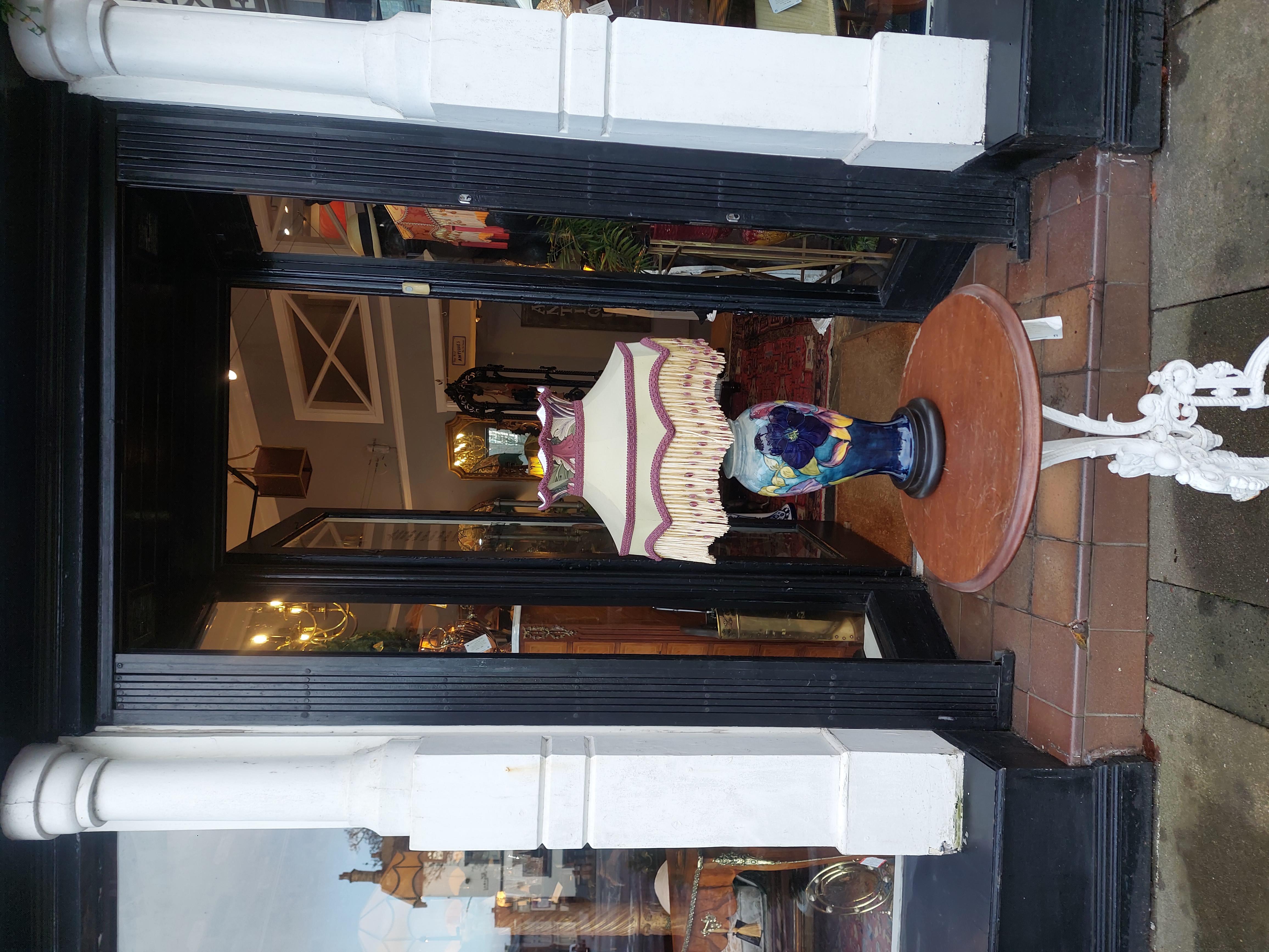 Table Lamp from an Early Moorcroft Pansy Pattern Vase In Good Condition For Sale In Altrincham, GB