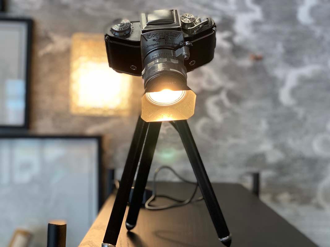 Table Lamp from an Exakta Varex Camera 1