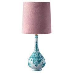 Tischlampe aus Royal Delft Delvert Vase + Liberty London Lampenschirm, Vintage