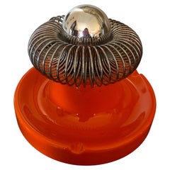 Table Lamp Gabbianelli Original from 1960 Italian Design Rarity Orange Color