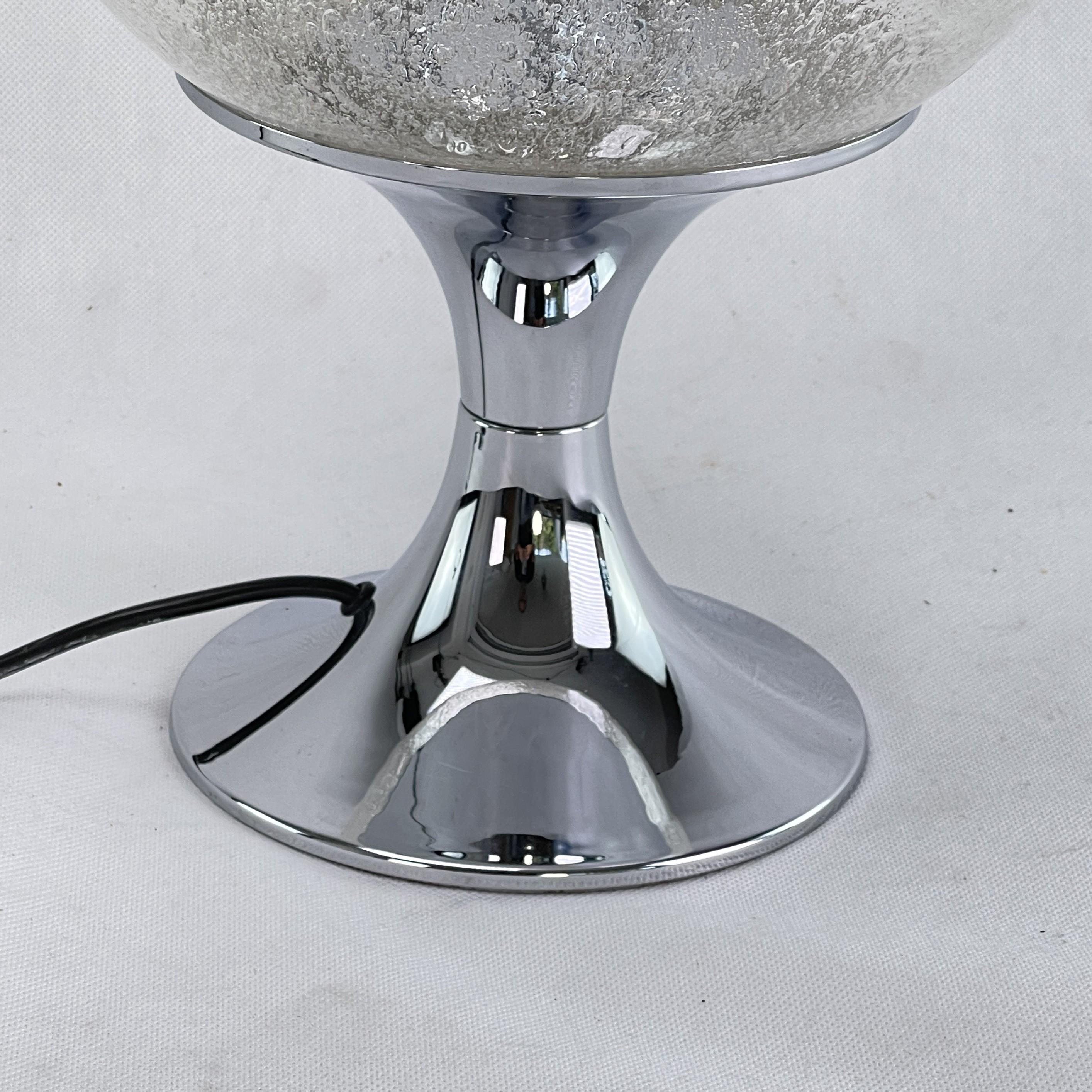 Metal Table Lamp glass ball Doria, 1960s For Sale