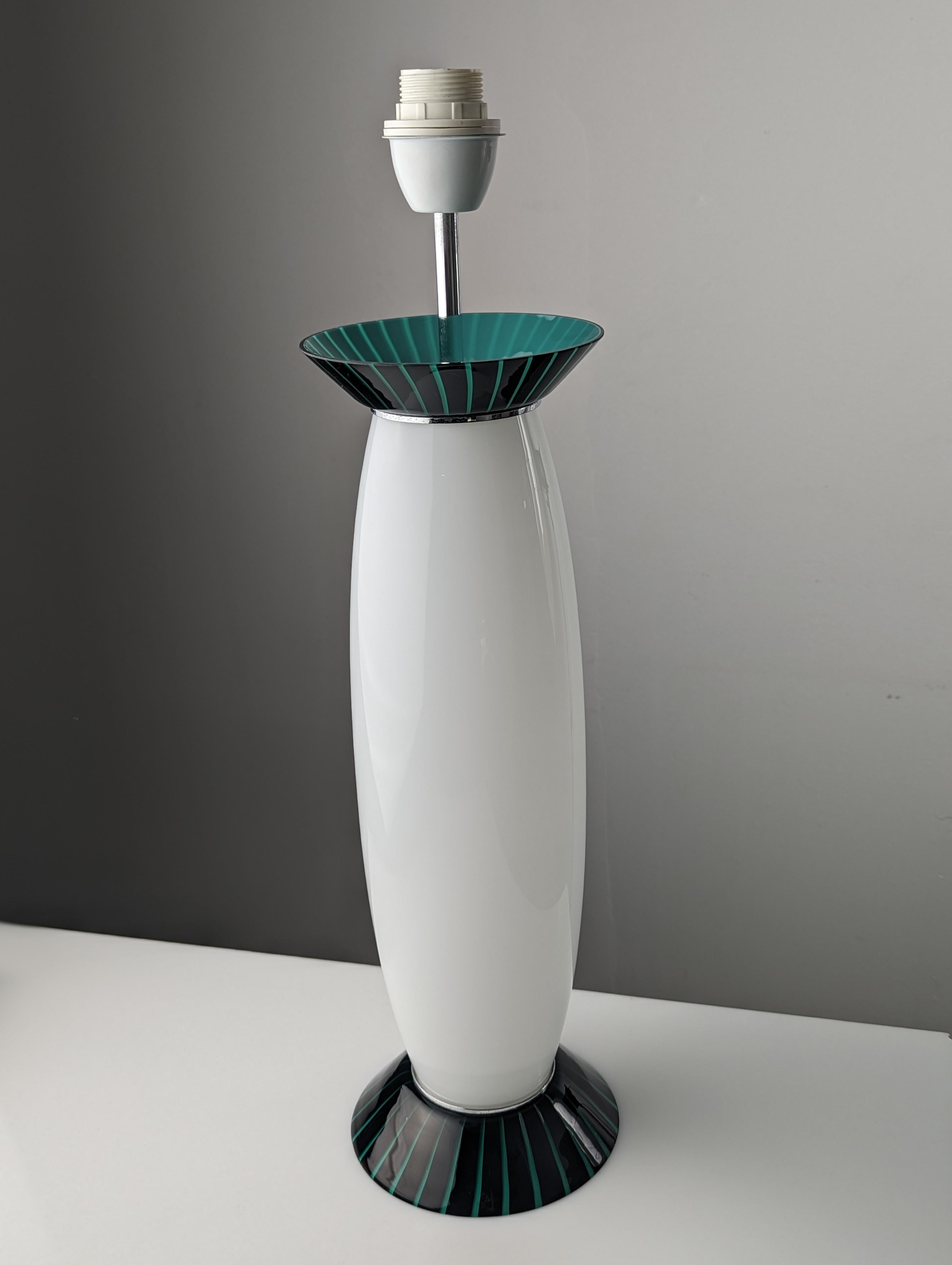 Table Lamp Glass by VeArt Italy 1980 In Good Condition For Sale In Benalmadena, ES