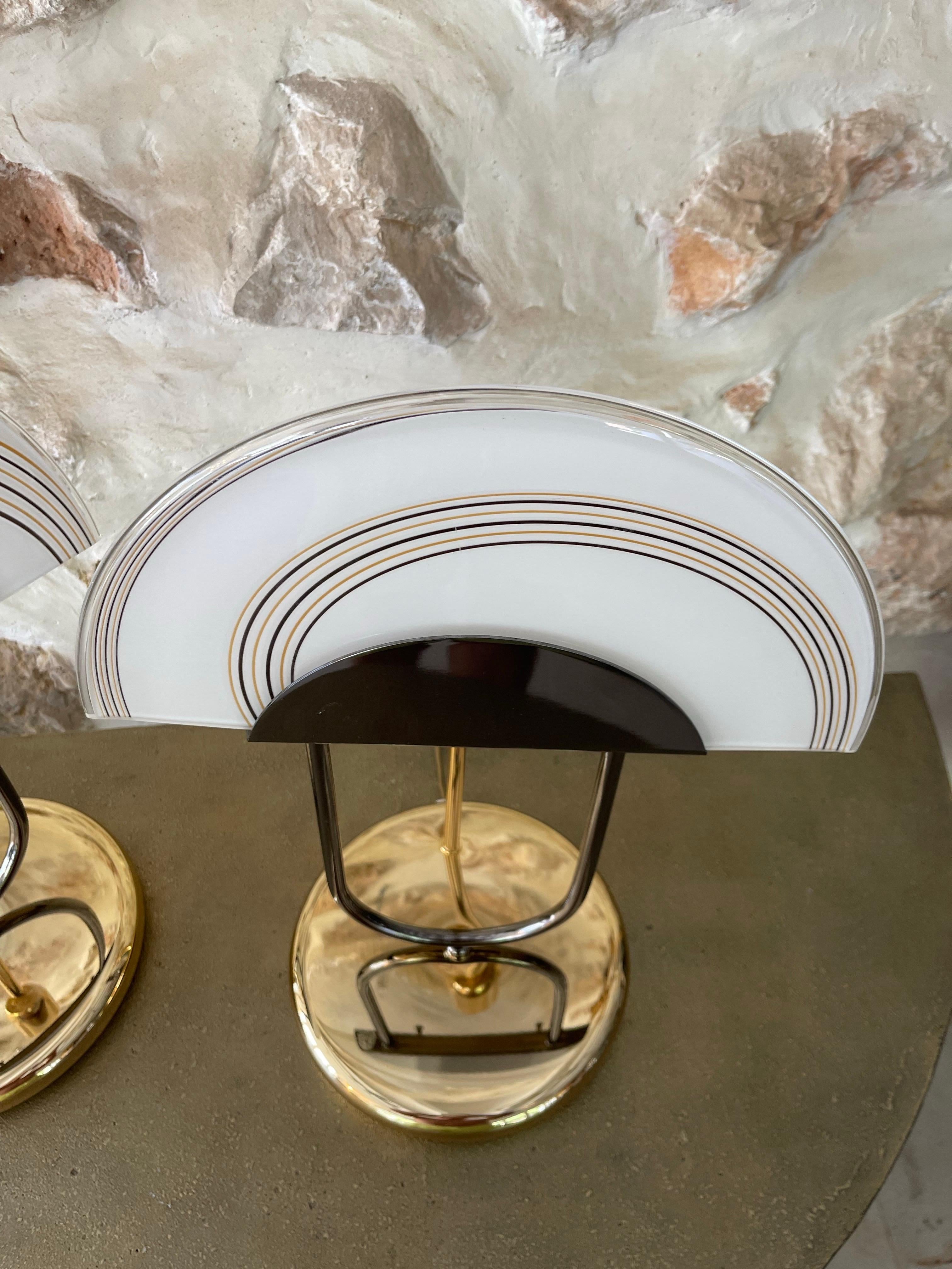 Table lamp Glass murano  pair by Zonca , Italie 1980s In Good Condition For Sale In La xara, VC
