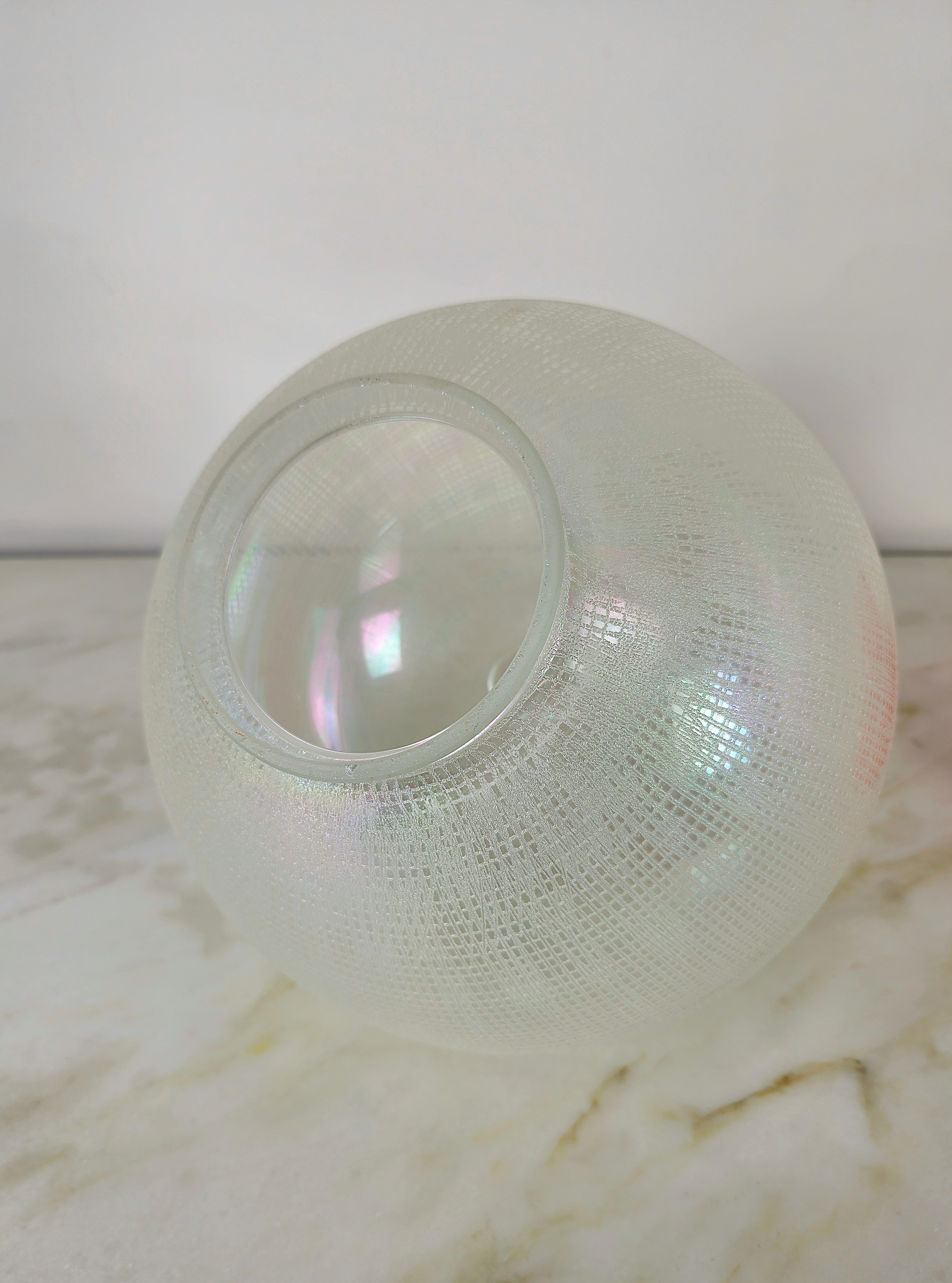 Table Lamp Glass Sphere Chromed Aluminum Midcentury Italian Design, 1960s 7