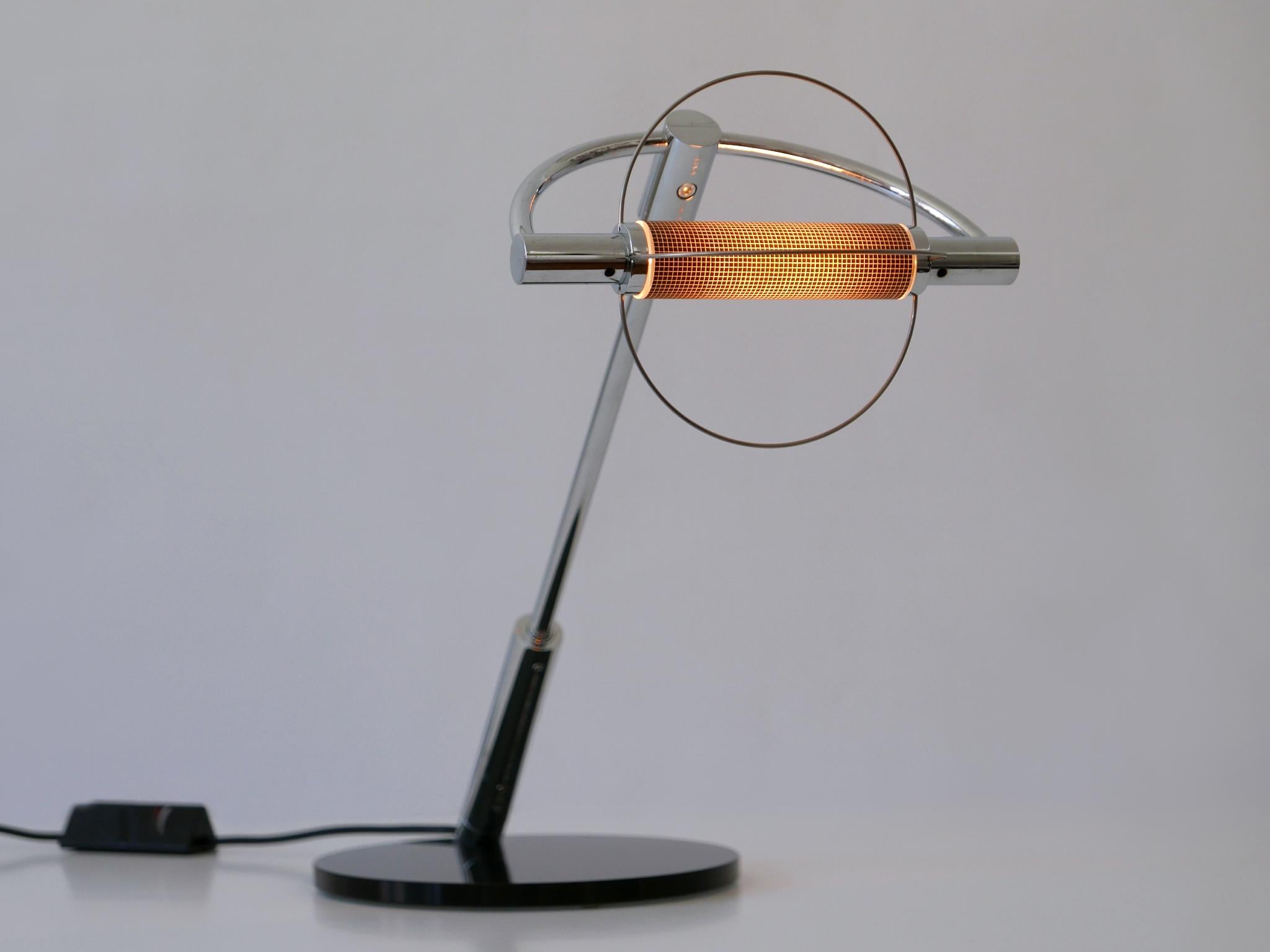 Steel Table Lamp 'Gradi Scrivania' by Bettonica E Melocchi for Cini & Nils Italy 1990s For Sale