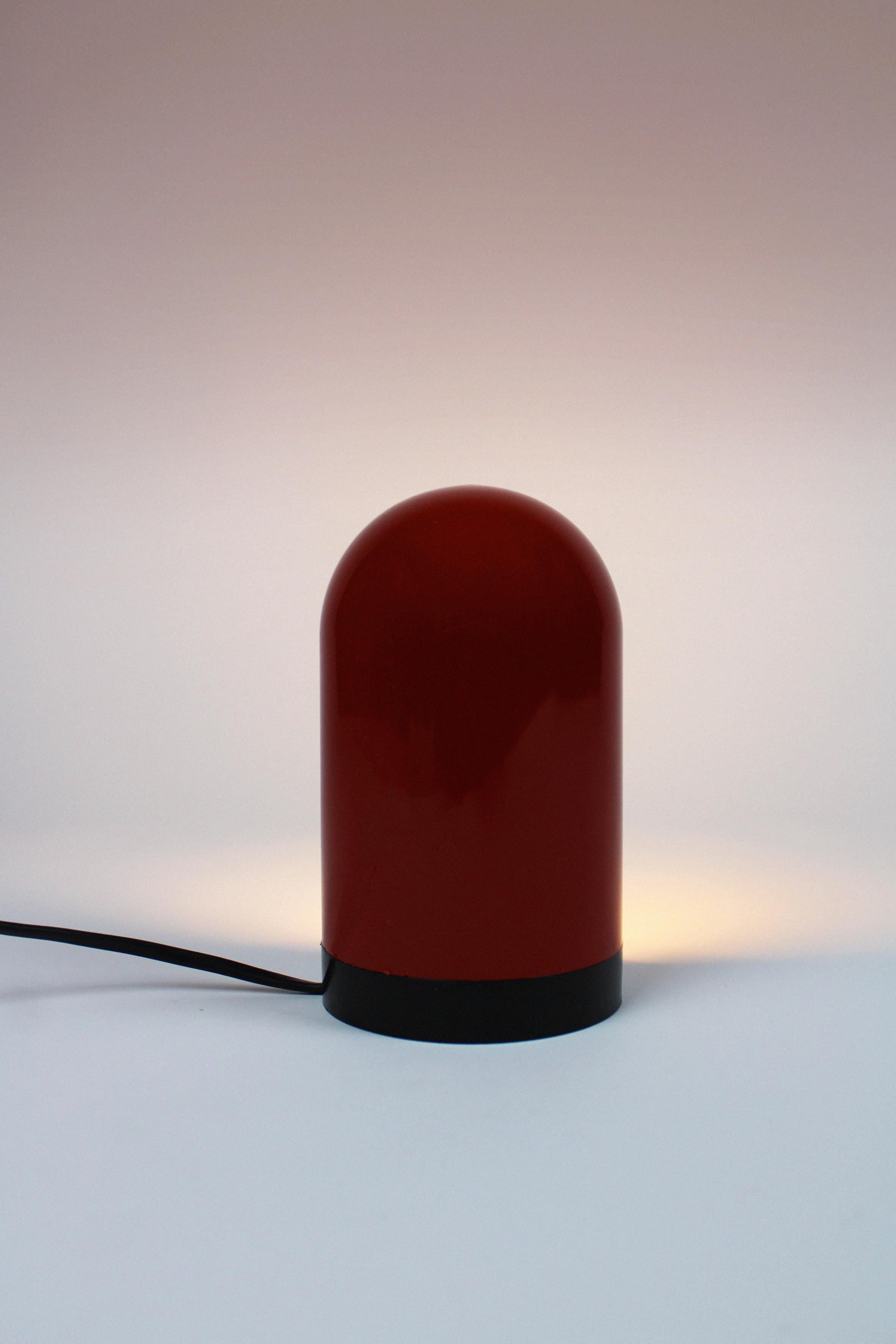 Table Lamp Granat Fagerhults Belysning Vintage Red Sunset Space Age 1970s Sweden In Good Condition For Sale In Antwerpen, BE