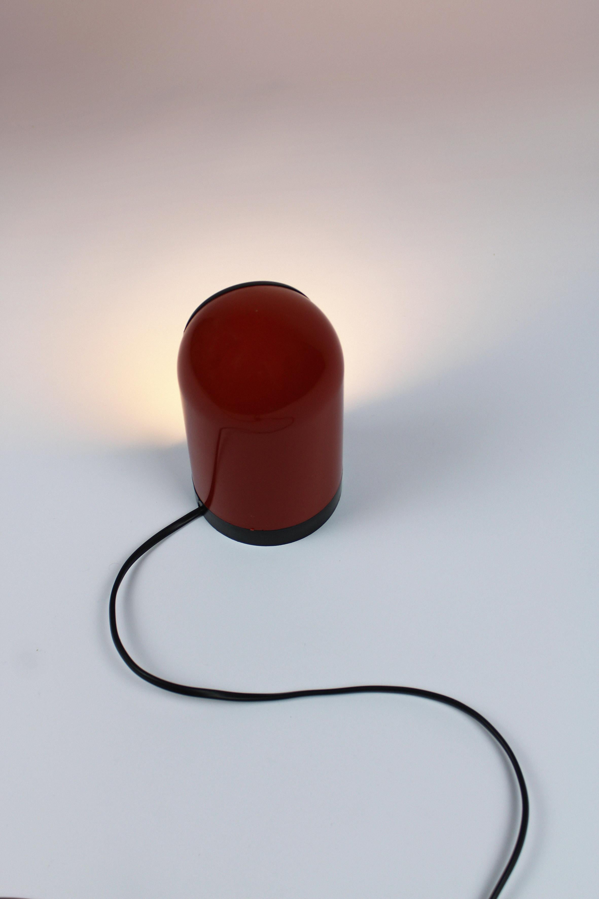 Table Lamp Granat Fagerhults Belysning Vintage Red Sunset Space Age 1970s Sweden For Sale 1