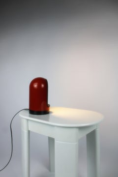Table Lamp Granat Fagerhults Belysning Vintage Red Sunset Space Age 1970s Sweden