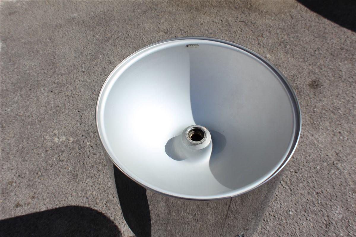 Mid-Century moderno Lampada da tavolo Harvey Guzzini Design Italiano Lucite Acciaio Argento in vendita
