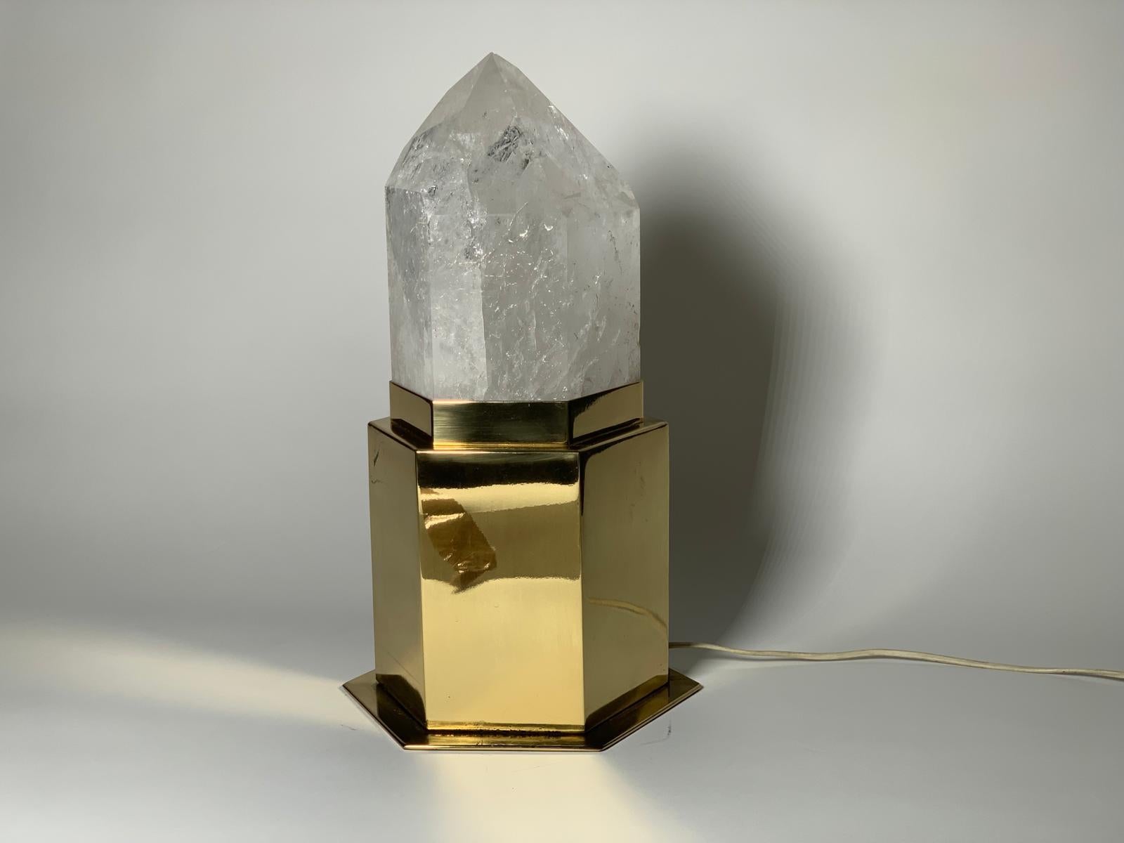 Table lamp with quartz structure and brass base designed by Studio Superego for Superego Editions, in 2015. Unique piece.

Biography
Superego Editions was born in 2006, performing a constant activity of research in decorative arts by offering both