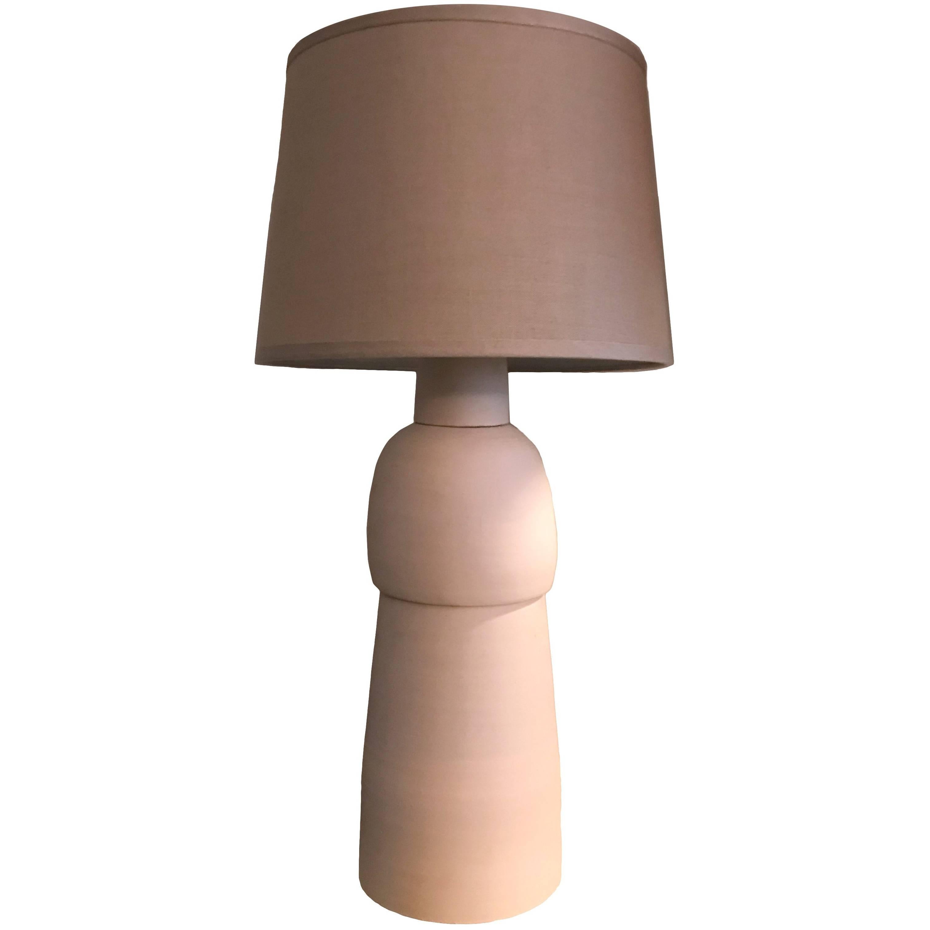 Table Lamp "IBI" Terracotta, Handmade in Ibiza For Sale