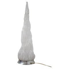 Table Lamp Iceberg by Carlo Nason for Vistosi in White Murano Glass