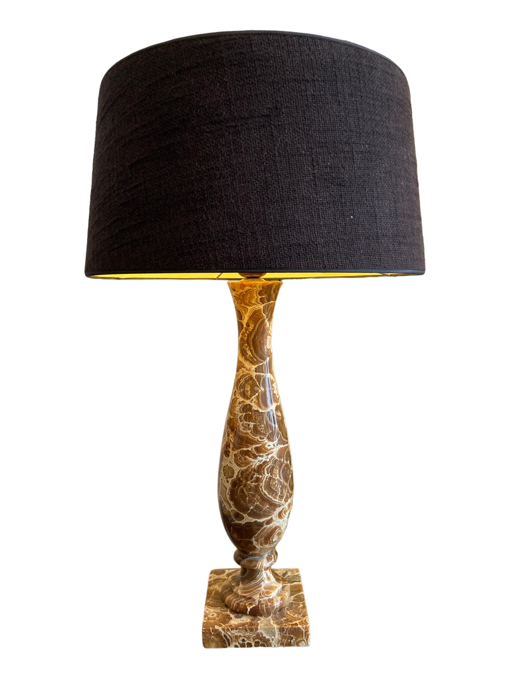 Mid-Century Modern Table lamp in agate For Sale