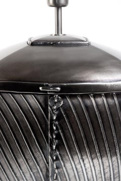 NUANZA. Table Lamp in Aged Brass, Contemporary Art Deco Design Handmade