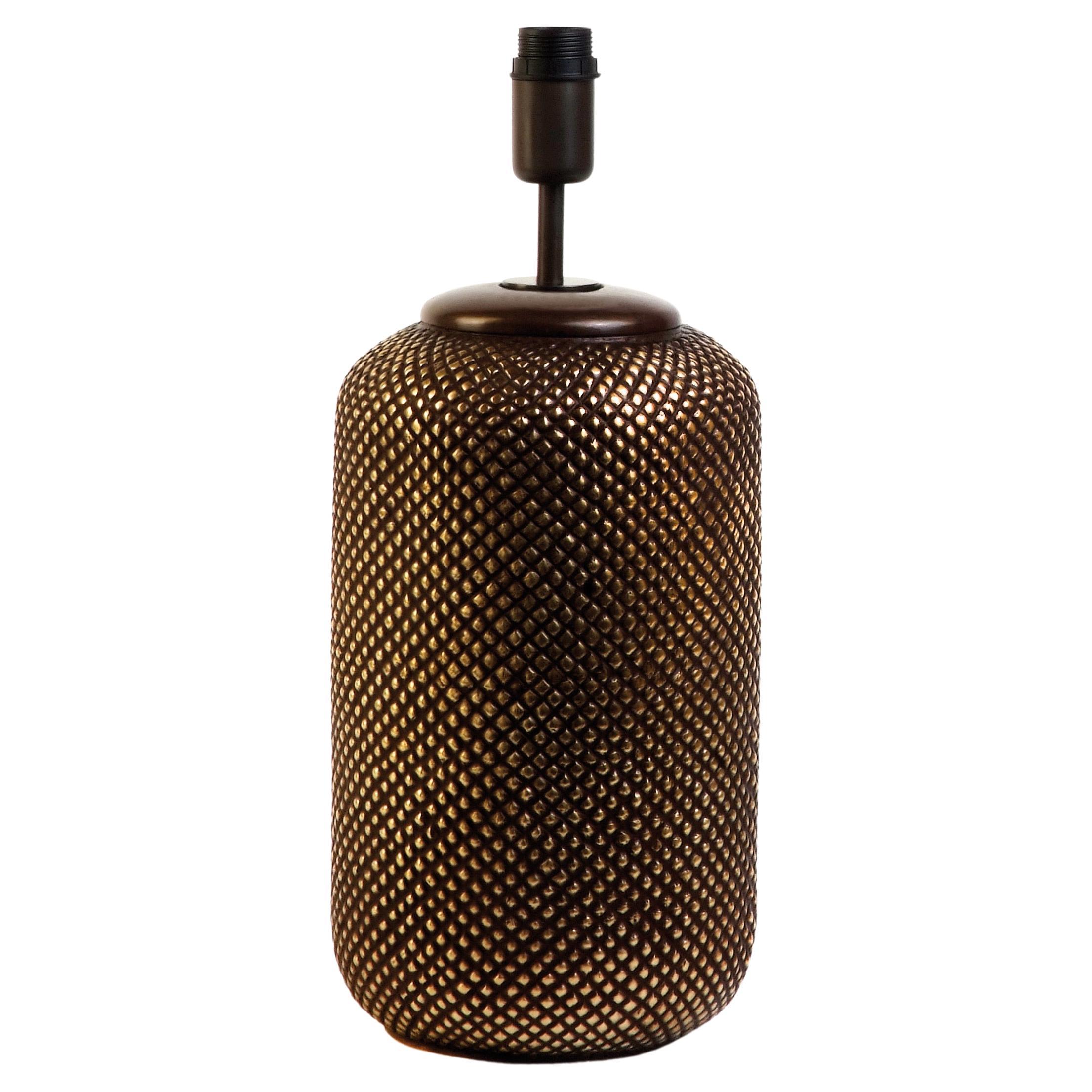 Contemporary Art Deco inspired Table Lamp Pyppe in Brass, Mustard and