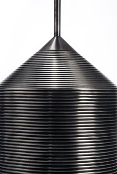 FUTURA Table Lamp in Aged Copper, Modern Art Deco Design Handmade Shade included